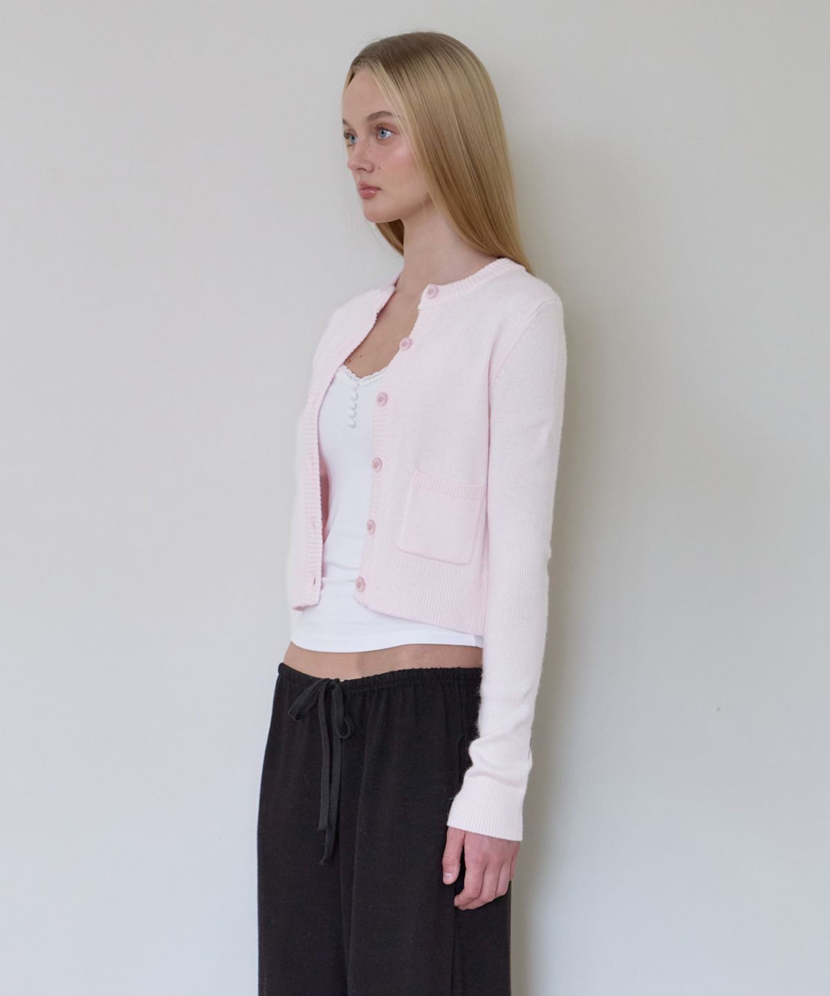 로제프란츠(ROSEFRANTZ) Double Pocket Cardigan [Pink]