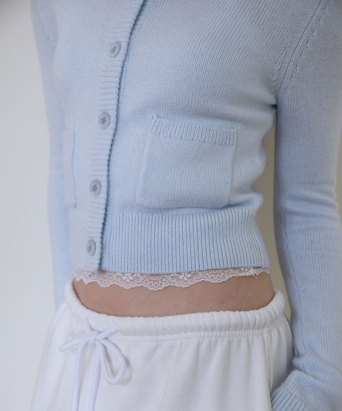 로제프란츠(ROSEFRANTZ) Double Pocket Cardigan [Sky Blue]