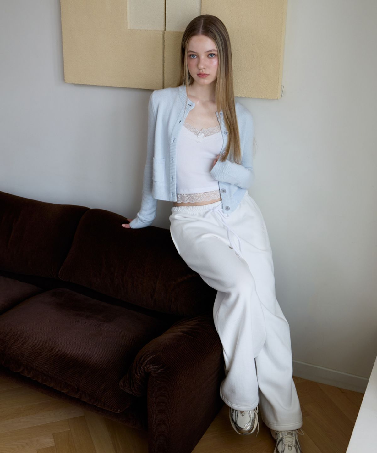 로제프란츠(ROSEFRANTZ) Double Pocket Cardigan [Sky Blue]