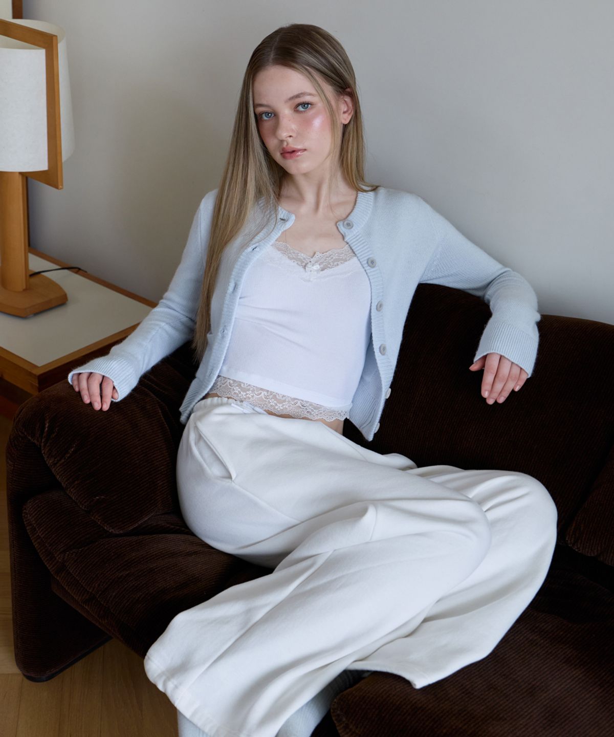 로제프란츠(ROSEFRANTZ) Double Pocket Cardigan [Sky Blue]