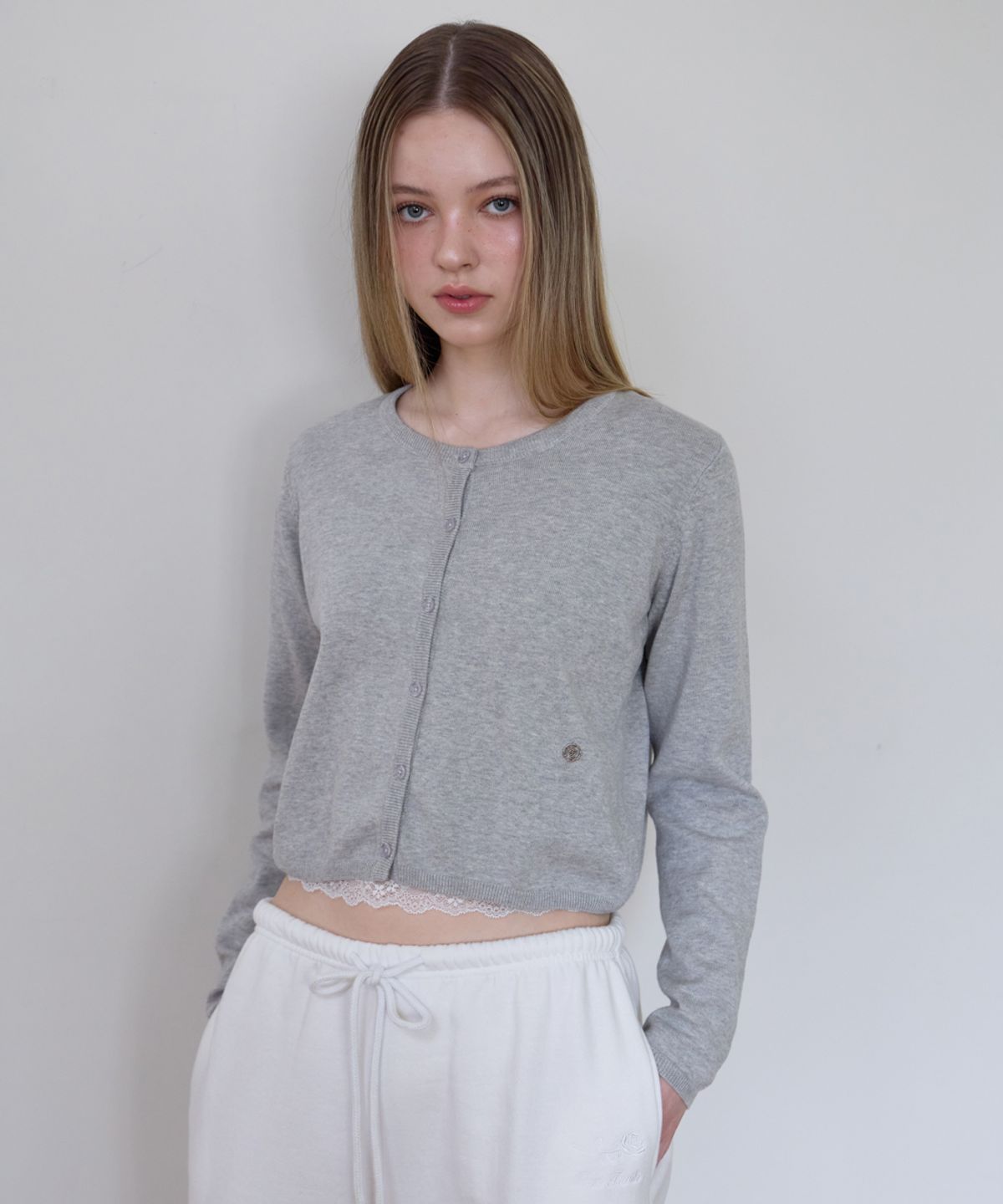 로제프란츠(ROSEFRANTZ) Basic Round Cardigan [Gray]