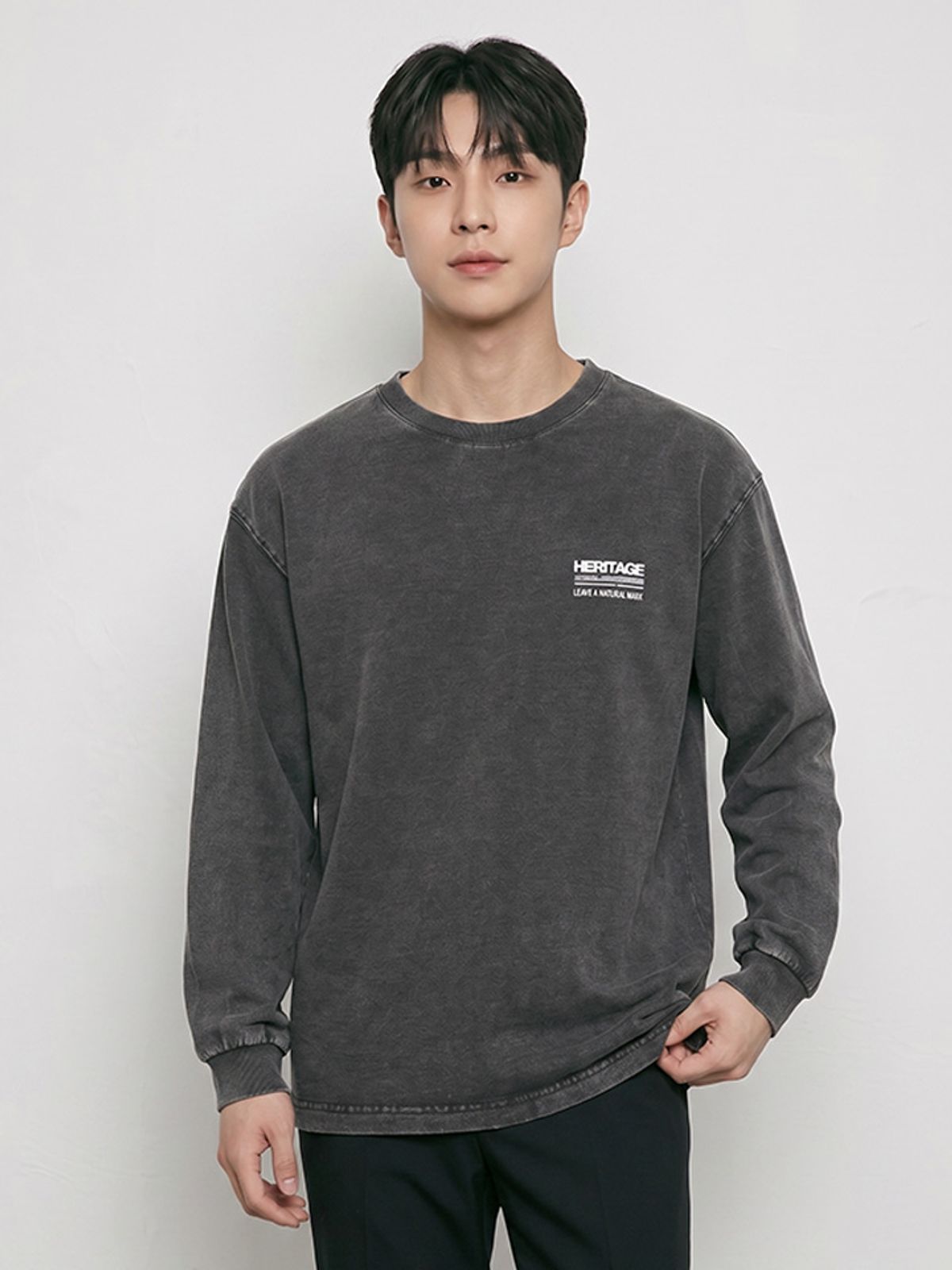 행텐(HANGTEN) 남성 인디고 롱슬리브 티셔츠_057(10580-031-606-69)