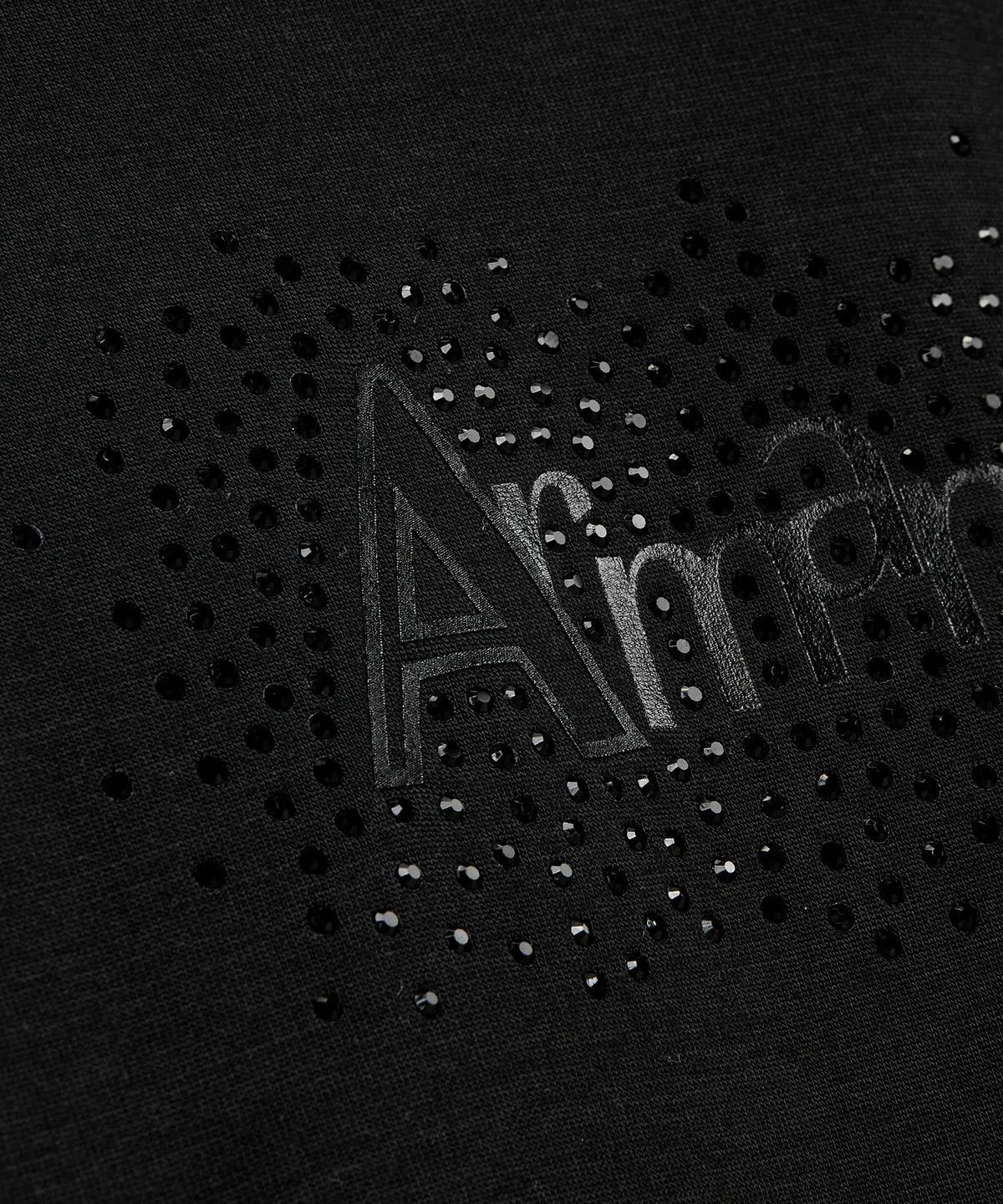아르마니 익스체인지(ARMANI EXCHANGE) 여성 핫픽스 아웃 라인 로고 후디 _블랙_A425131506