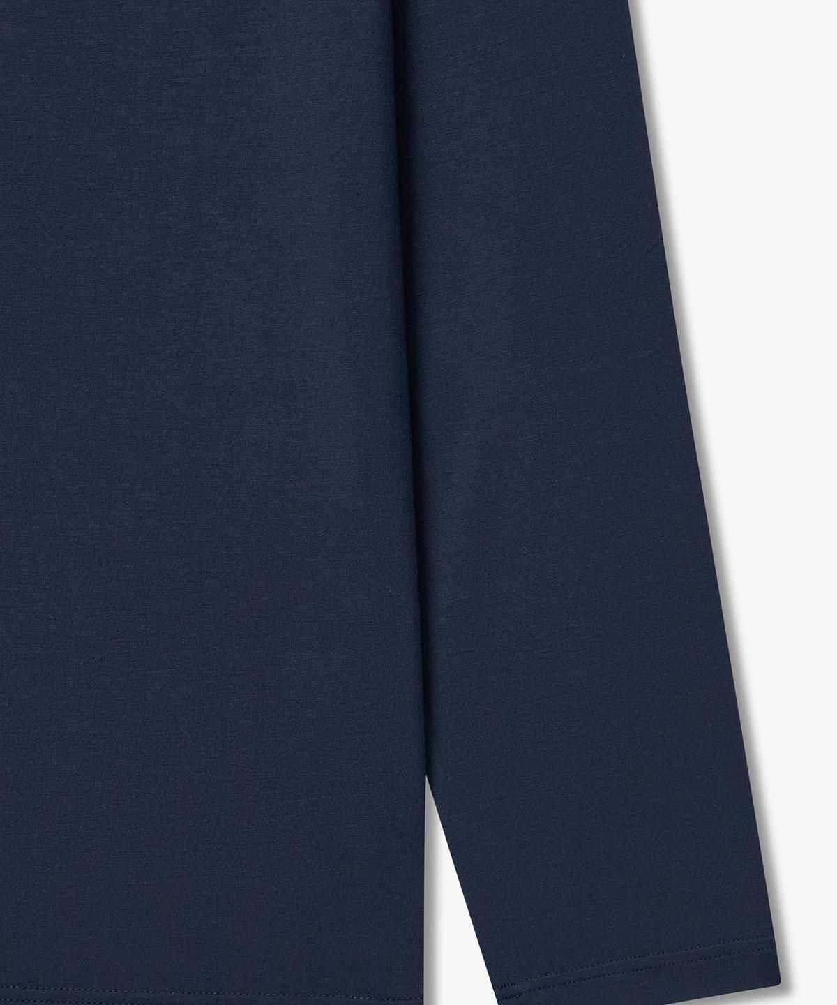 엠포리오 아르마니 언더웨어(EMPORIO ARMANI UNDERWEAR) 남성 레이온 블렌드 라운지 티셔츠_네이비 0816336010