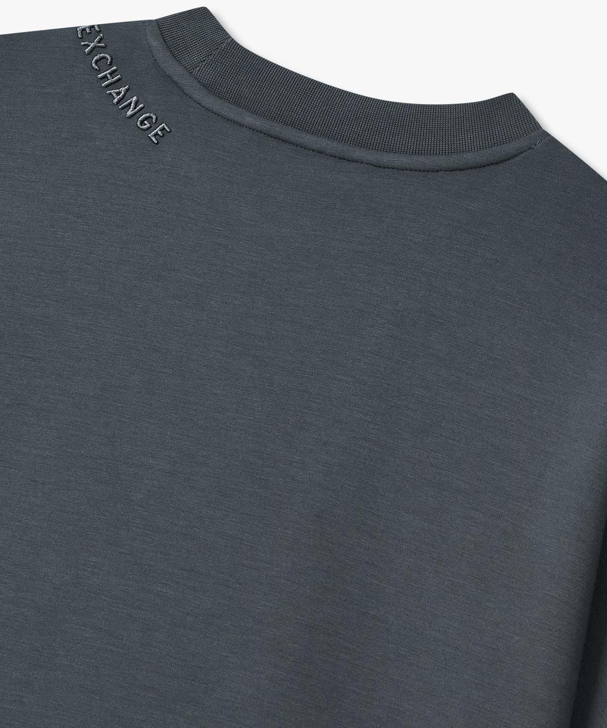 아르마니 익스체인지(ARMANI EXCHANGE) 여성 드롭 숄더 루즈 핏 맨투맨 _스틸그레이_A425331501
