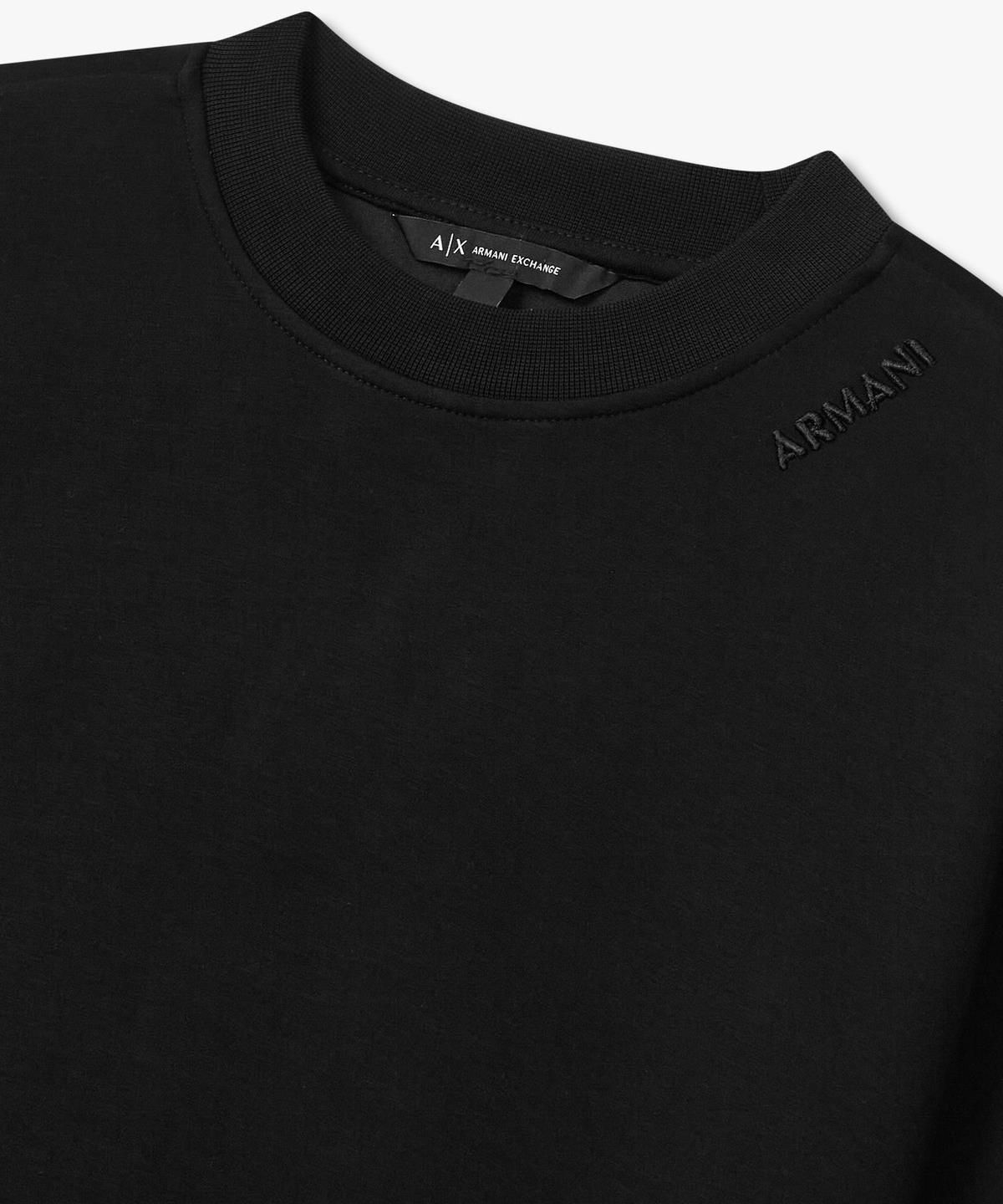 아르마니 익스체인지(ARMANI EXCHANGE) 여성 드롭 숄더 루즈 핏 맨투맨 _블랙_A425331502