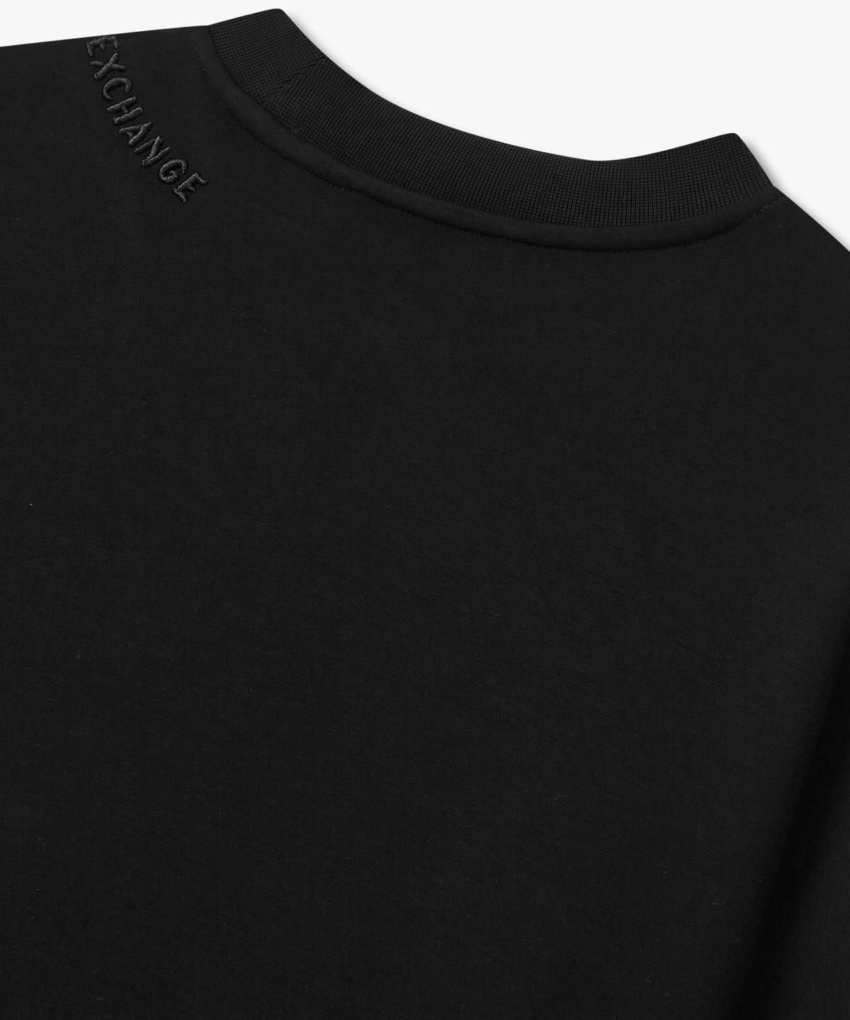 아르마니 익스체인지(ARMANI EXCHANGE) 여성 드롭 숄더 루즈 핏 맨투맨 _블랙_A425331502