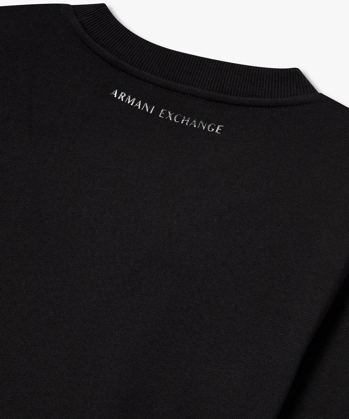 아르마니 익스체인지(ARMANI EXCHANGE) 여성 핫픽스 레터링 스웨트 셔츠 _블랙_A425331511