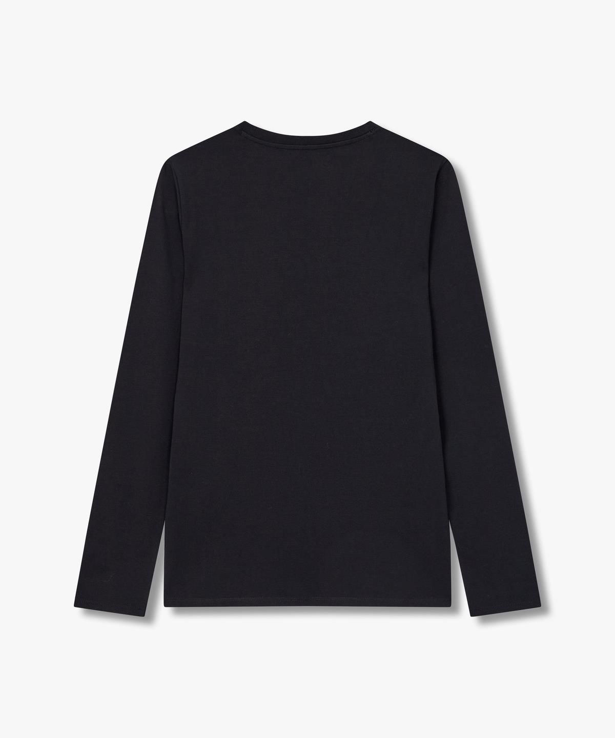 아르마니 익스체인지(ARMANI EXCHANGE) 여성 핫픽스 로고 스트레치 티셔츠 _블랙_A424330503