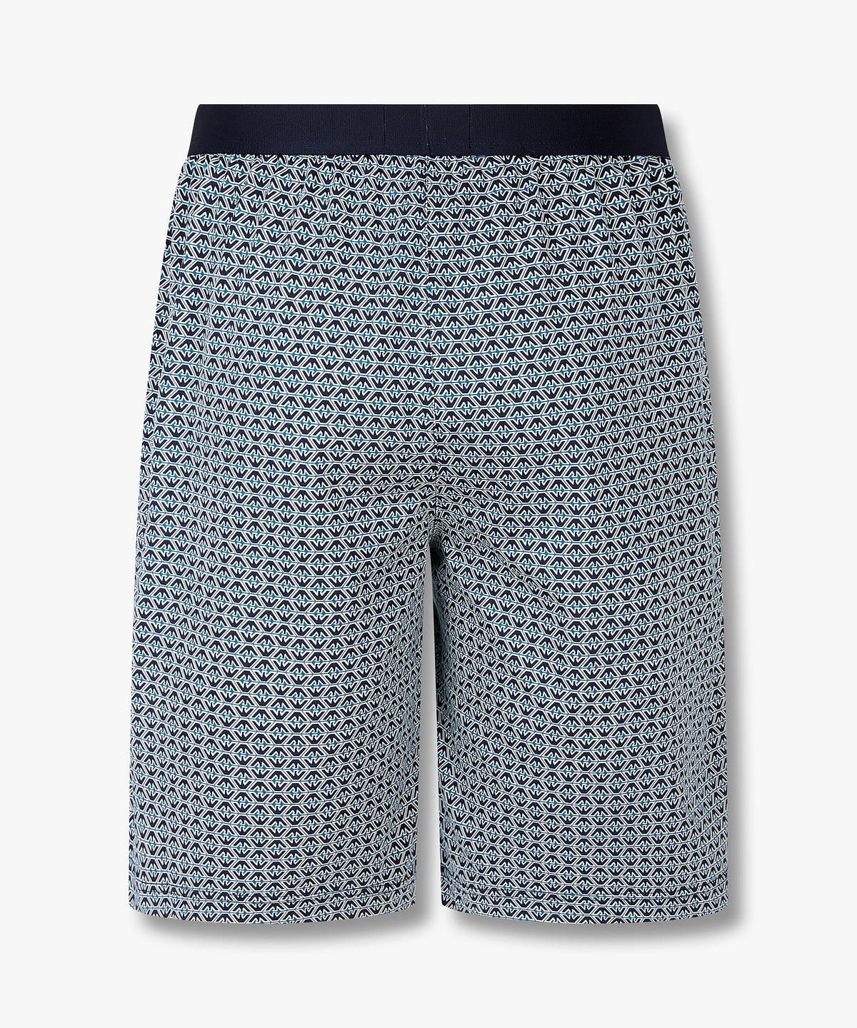 엠포리오 아르마니 언더웨어(EMPORIO ARMANI UNDERWEAR) 남성 올오버 패턴 파자마 버뮤다 팬츠_블루 0816331003