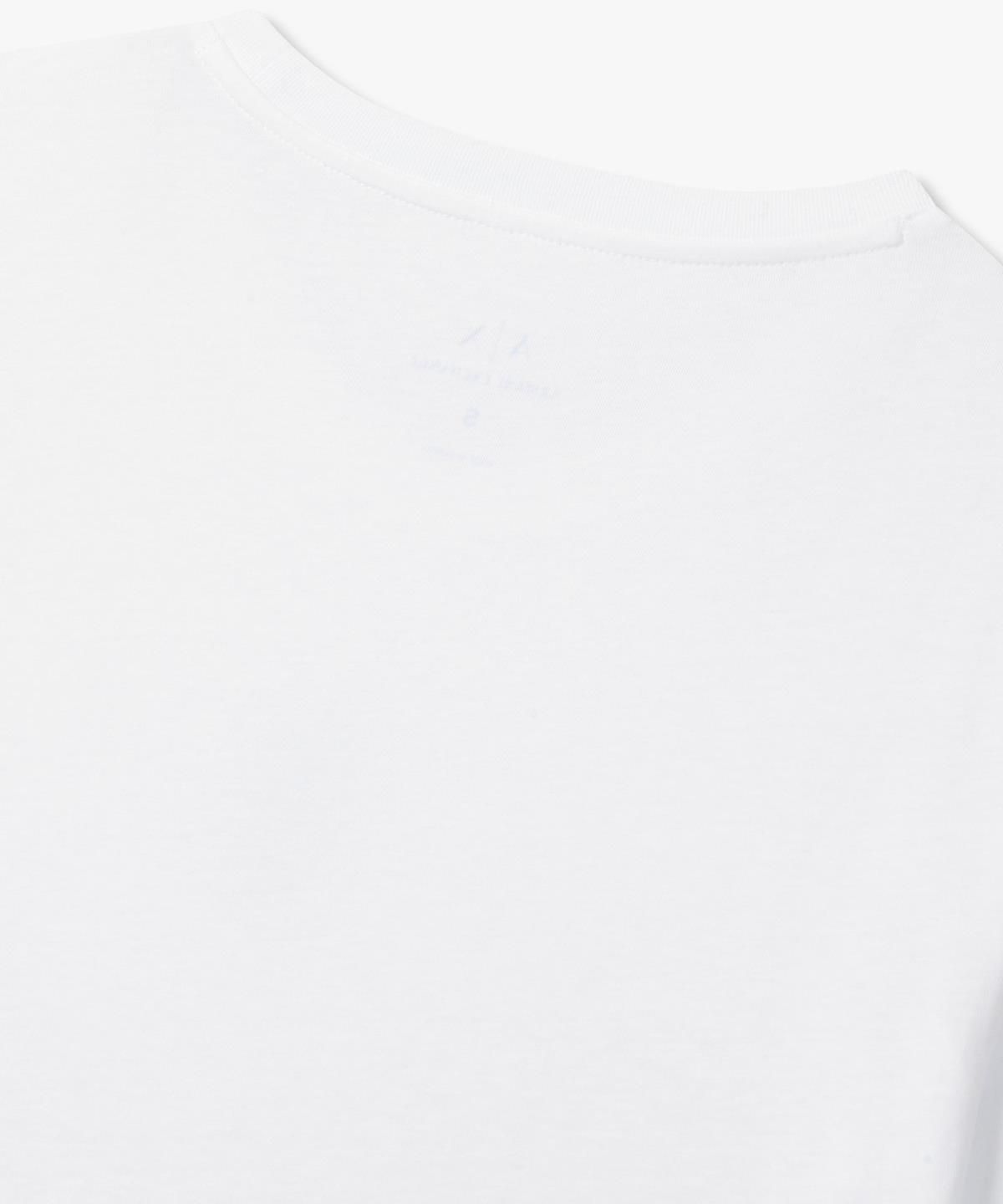 아르마니 익스체인지(ARMANI EXCHANGE) 여성 핫픽스 로고 롱 슬리브 티셔츠 _화이트_A425330504