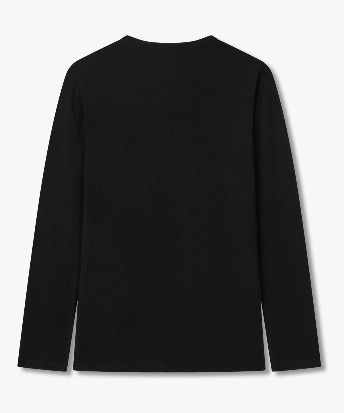 아르마니 익스체인지(ARMANI EXCHANGE) 여성 스트레치 롱 슬리브 티셔츠 _블랙_A425330506