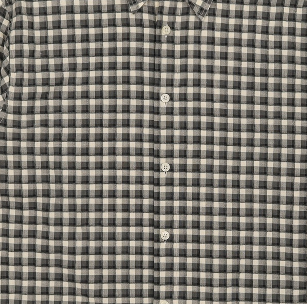 넌블랭크(NONBLANK) 세미 루즈 핏 체크 셔츠_OLIVE CHECK M