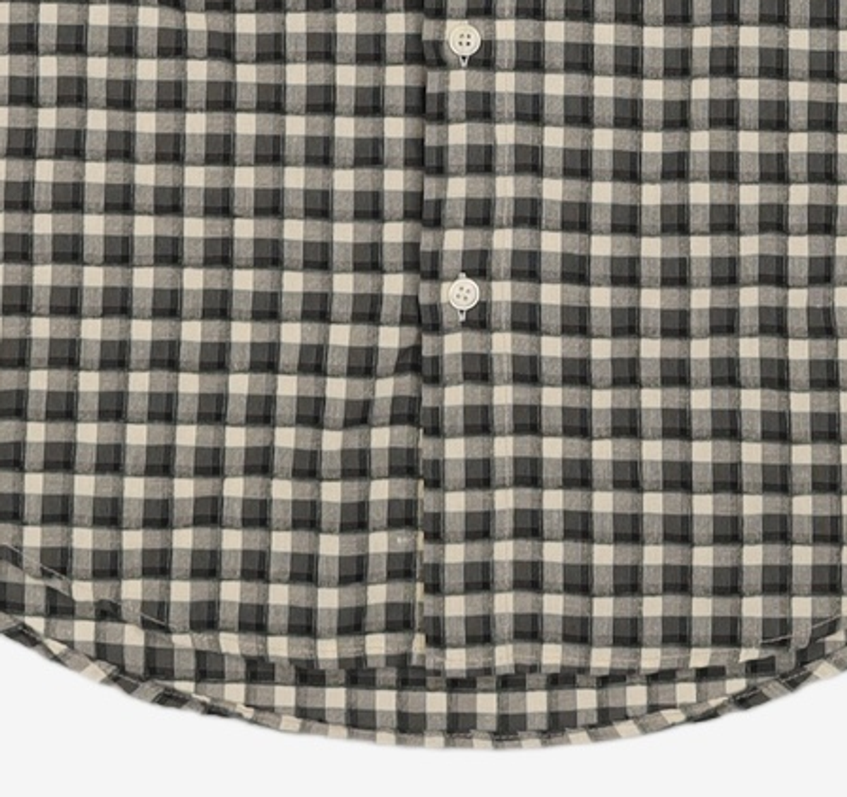 넌블랭크(NONBLANK) 세미 루즈 핏 체크 셔츠_OLIVE CHECK M