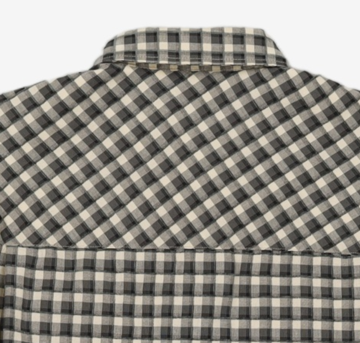 넌블랭크(NONBLANK) 세미 루즈 핏 체크 셔츠_OLIVE CHECK M