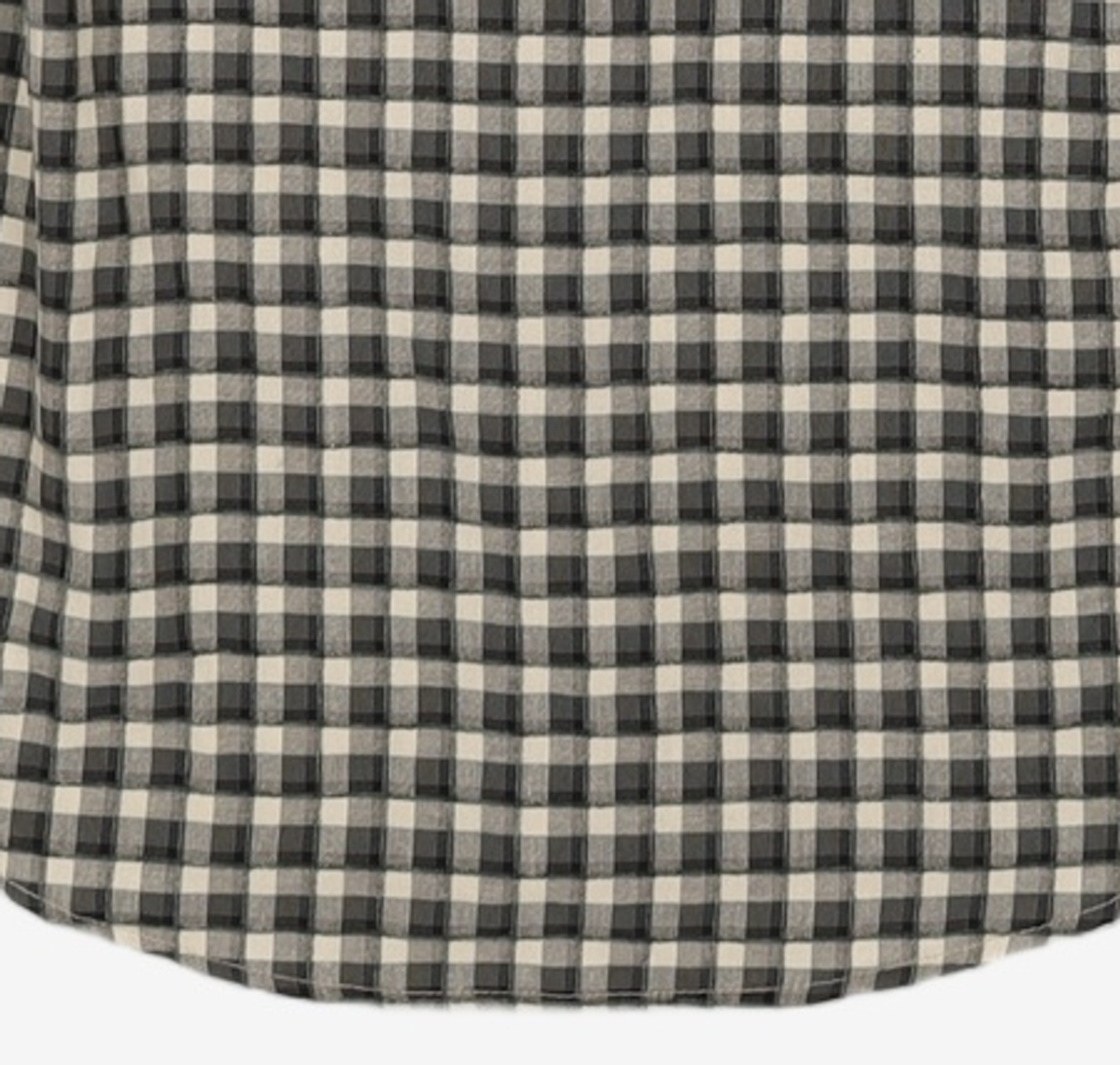 넌블랭크(NONBLANK) 세미 루즈 핏 체크 셔츠_OLIVE CHECK M