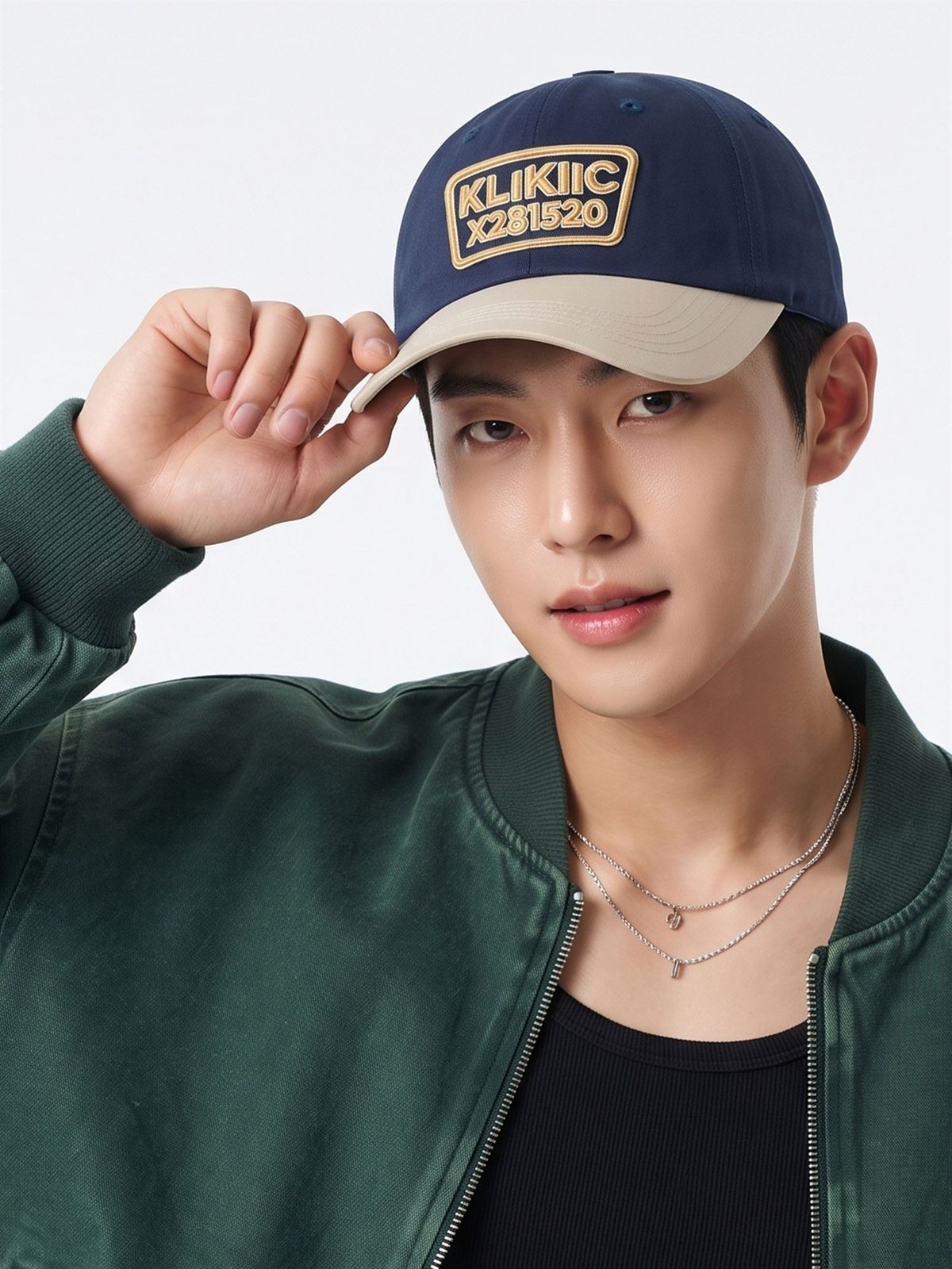 클리킥(KLIKIIC) 소프트 캡 베이직 라인 크림&네이비 SBC-CND