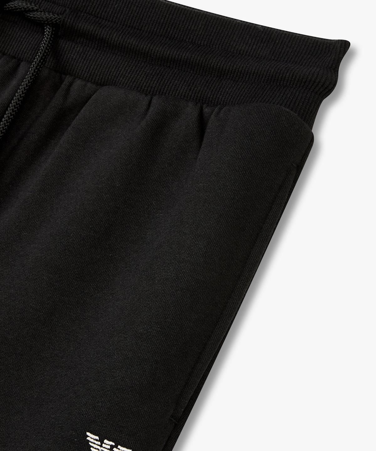 엠포리오 아르마니 언더웨어(EMPORIO ARMANI UNDERWEAR) 남성 자수 로고 라운지 트랙 팬츠_블랙 0816332002