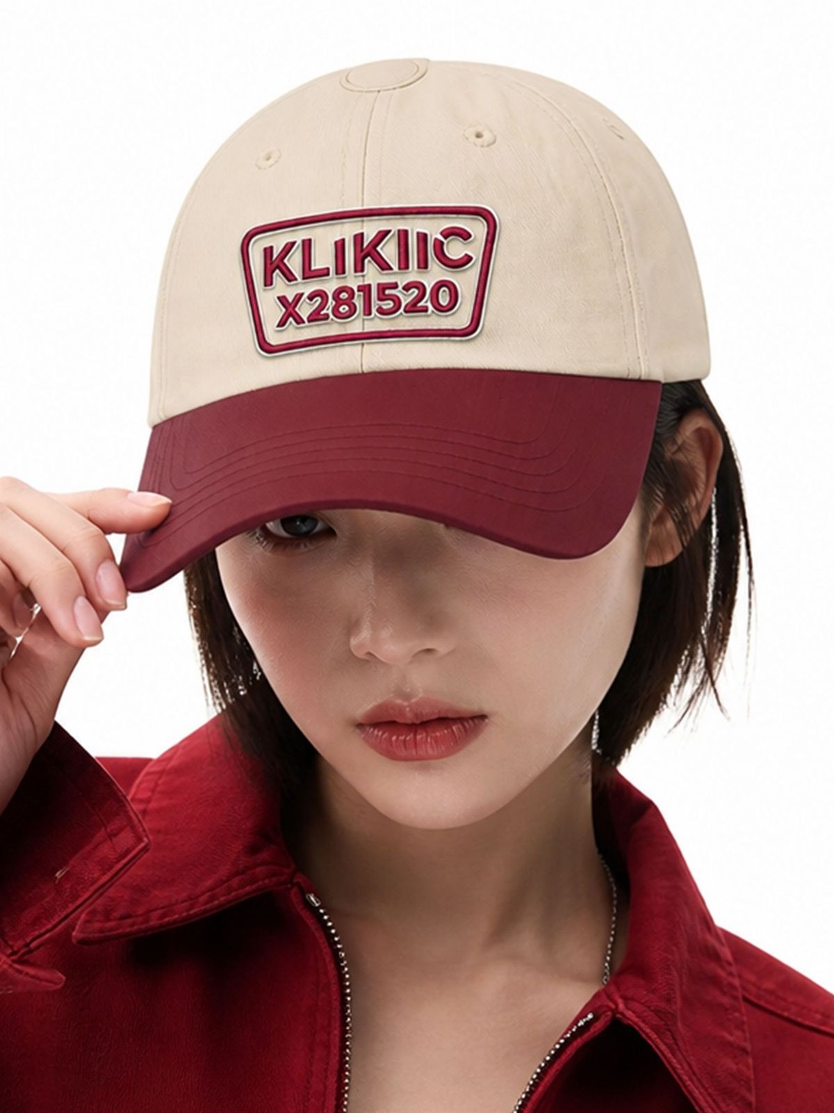 클리킥(KLIKIIC) 소프트 캡 베이직 라인 레드&크림 SBC-RCR