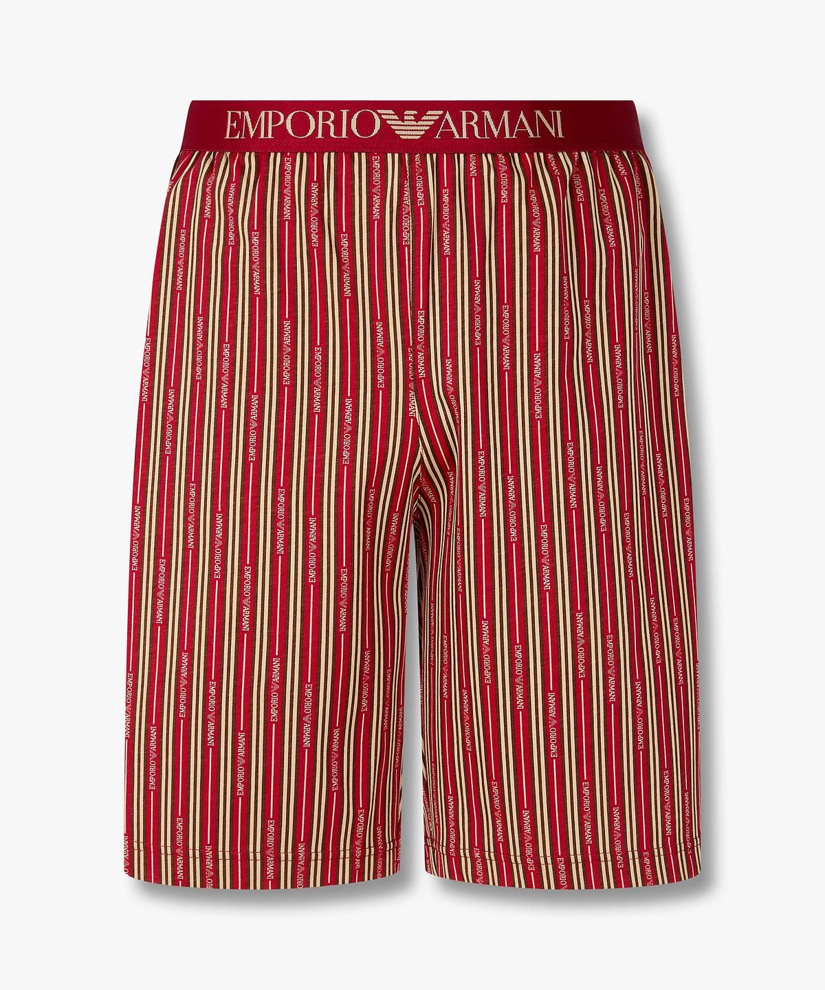 엠포리오 아르마니 언더웨어(EMPORIO ARMANI UNDERWEAR) 남성 올오버 패턴 파자마 버뮤다 팬츠_레드 0816331001