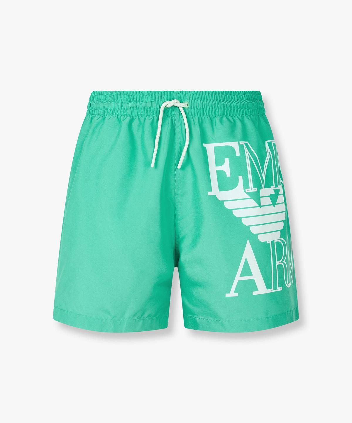 엠포리오 아르마니 언더웨어(EMPORIO ARMANI UNDERWEAR) 남성 빅 로고 프린트 스윔 쇼츠_그린 0816121159