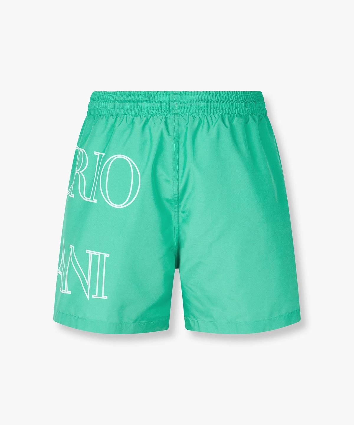 엠포리오 아르마니 언더웨어(EMPORIO ARMANI UNDERWEAR) 남성 빅 로고 프린트 스윔 쇼츠_그린 0816121159