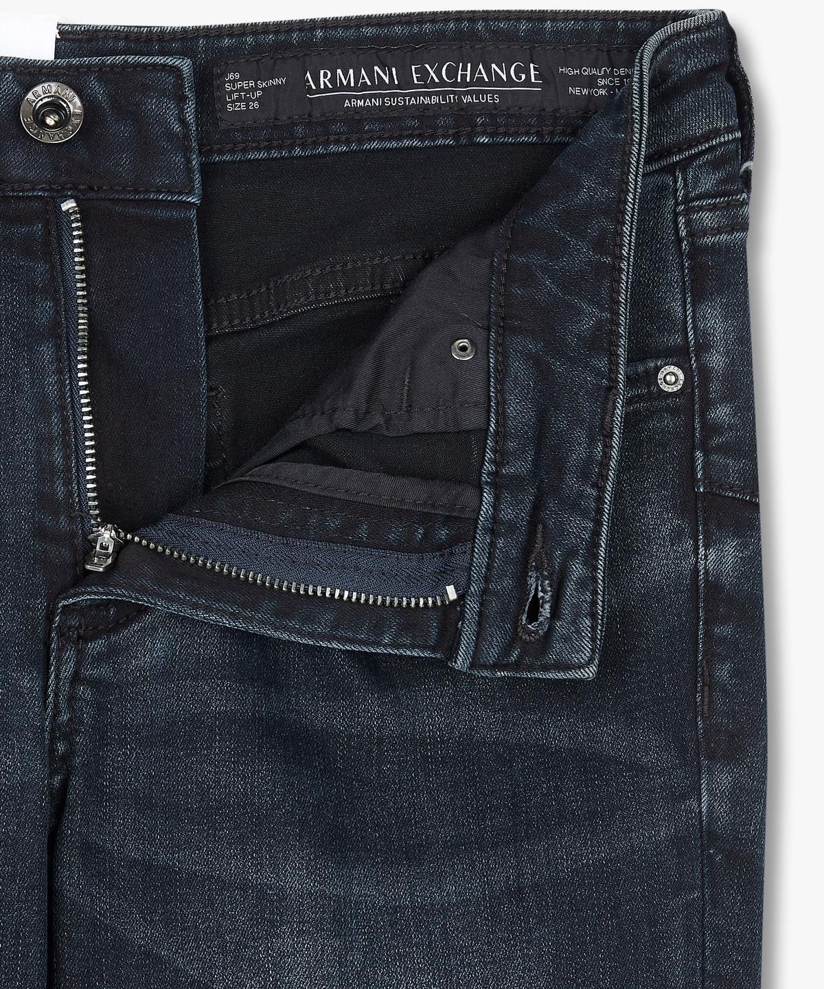 아르마니 익스체인지(ARMANI EXCHANGE) 여성 미드라이즈 스키니 데님 팬츠 _다크 인디고_A424340509