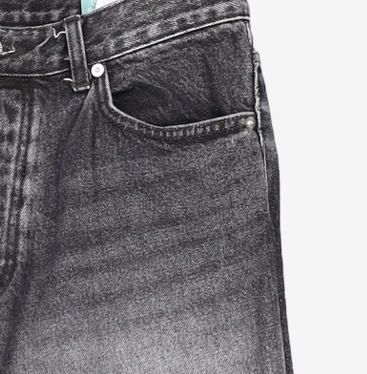엠엠엘지(MMLG) [Mmlg] C-RABBIT WAVE JEANS (WASHED BLACK) (CALIK DENIM) L