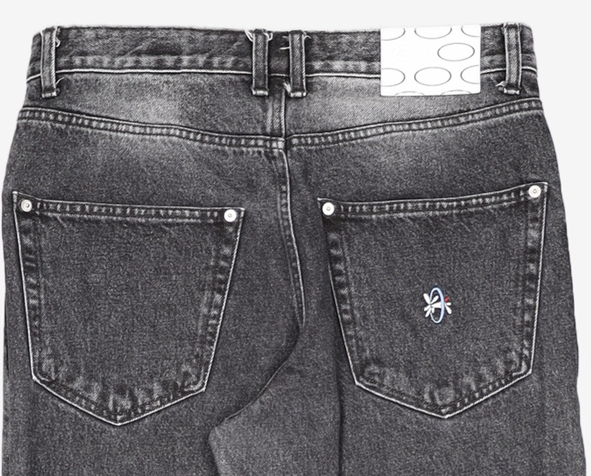 엠엠엘지(MMLG) [Mmlg] C-RABBIT WAVE JEANS (WASHED BLACK) (CALIK DENIM) L