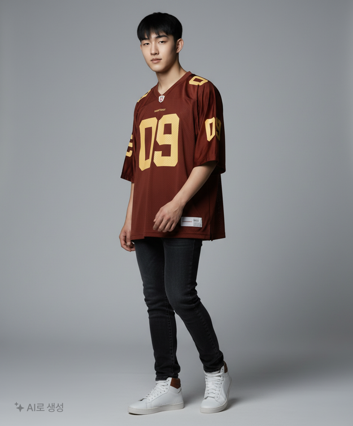 디스이즈네버댓(THISISNEVERTHAT) Mesh Football Jersey Burgundy XL