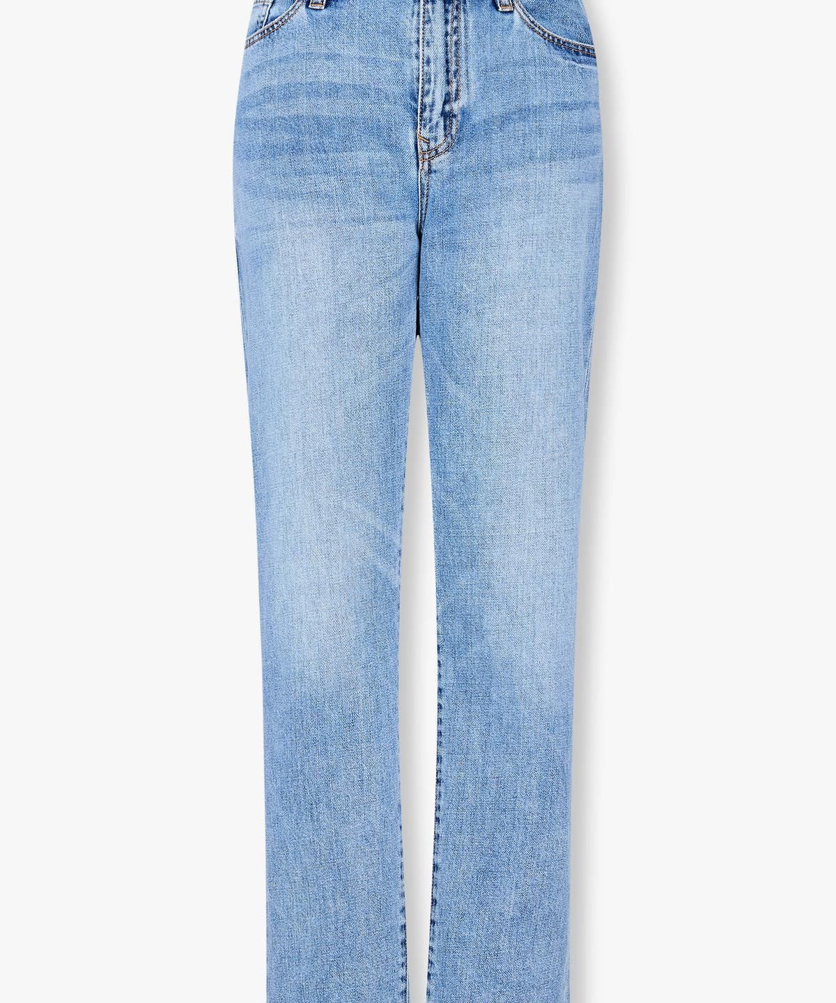 아르마니 익스체인지(ARMANI EXCHANGE) 여성 보이프렌드 핏 크롭 데님 팬츠 _라이트 블루_A425140501