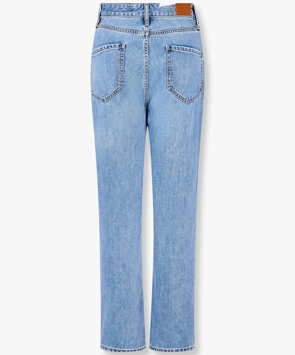 아르마니 익스체인지(ARMANI EXCHANGE) 여성 보이프렌드 핏 크롭 데님 팬츠 _라이트 블루_A425140501