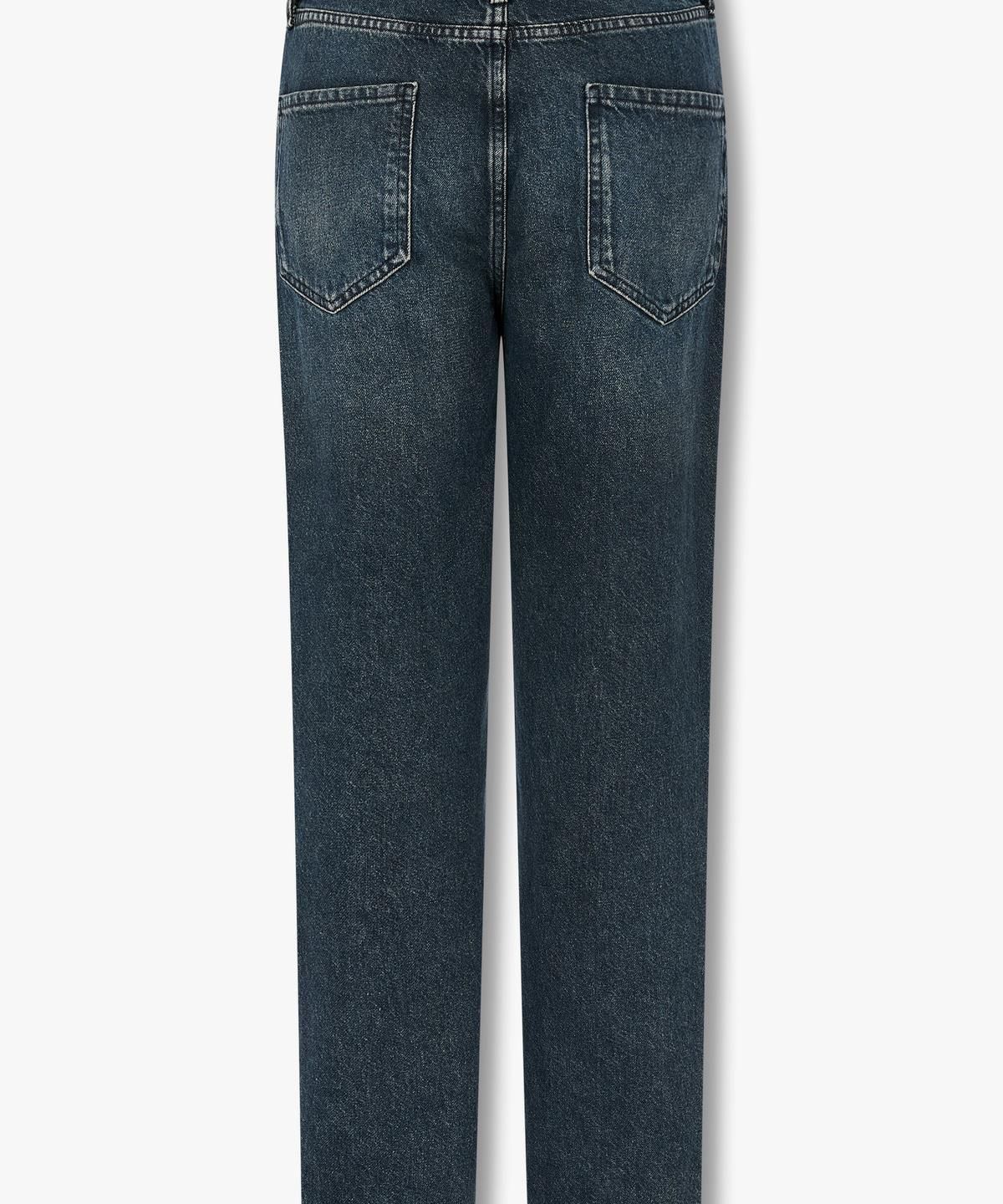 아르마니 익스체인지(ARMANI EXCHANGE) 여성 워싱 디테일 크롭 데님 팬츠 _다크블루_A425340504