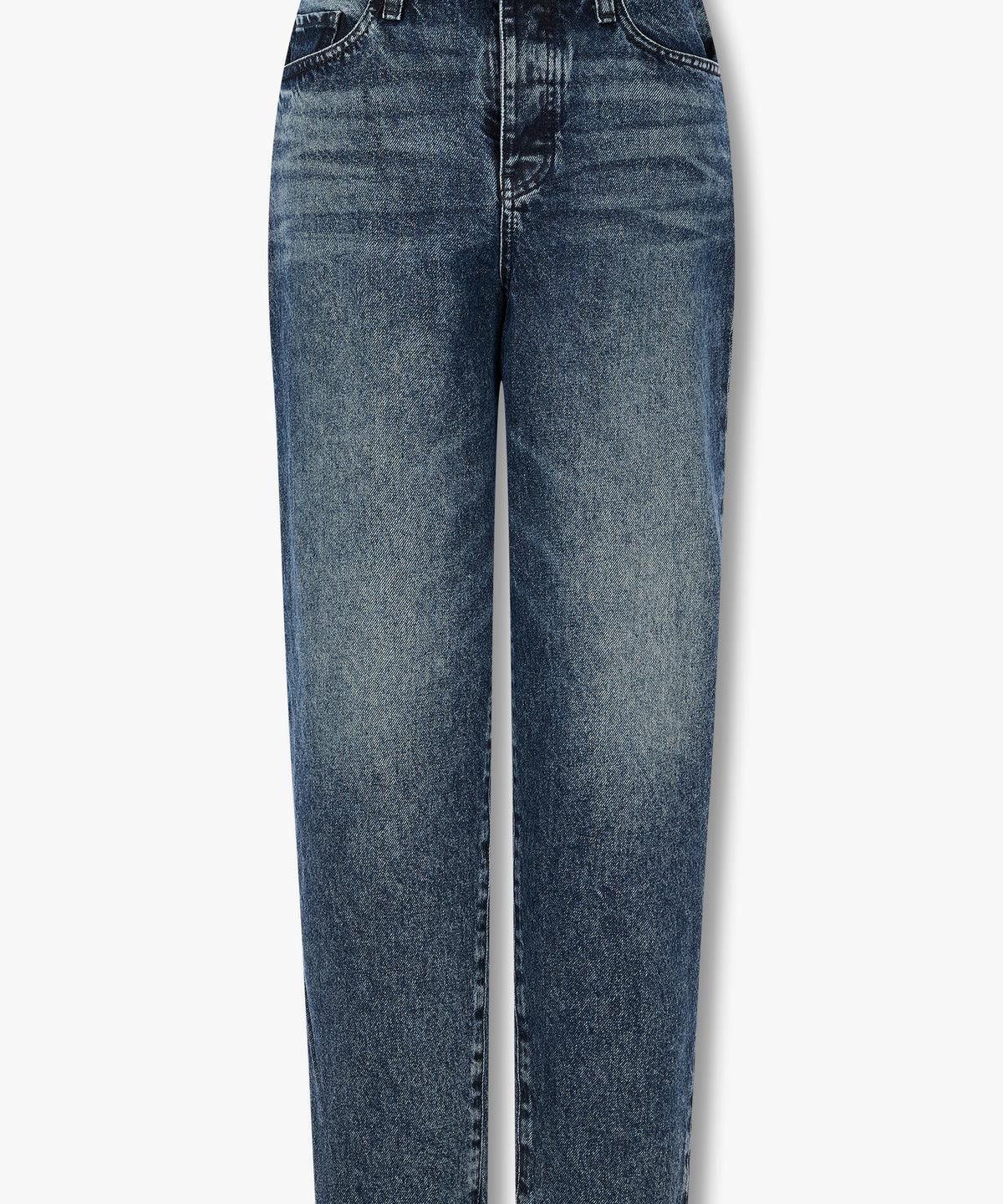아르마니 익스체인지(ARMANI EXCHANGE) 여성 미드라이즈 테이퍼드 데님 팬츠 _블루_A425340509