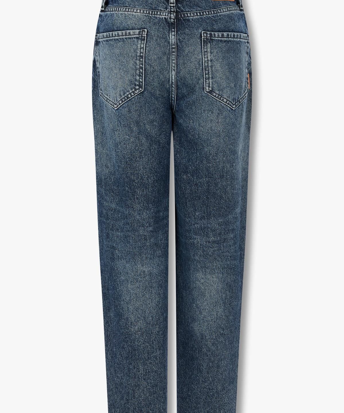 아르마니 익스체인지(ARMANI EXCHANGE) 여성 미드라이즈 테이퍼드 데님 팬츠 _블루_A425340509