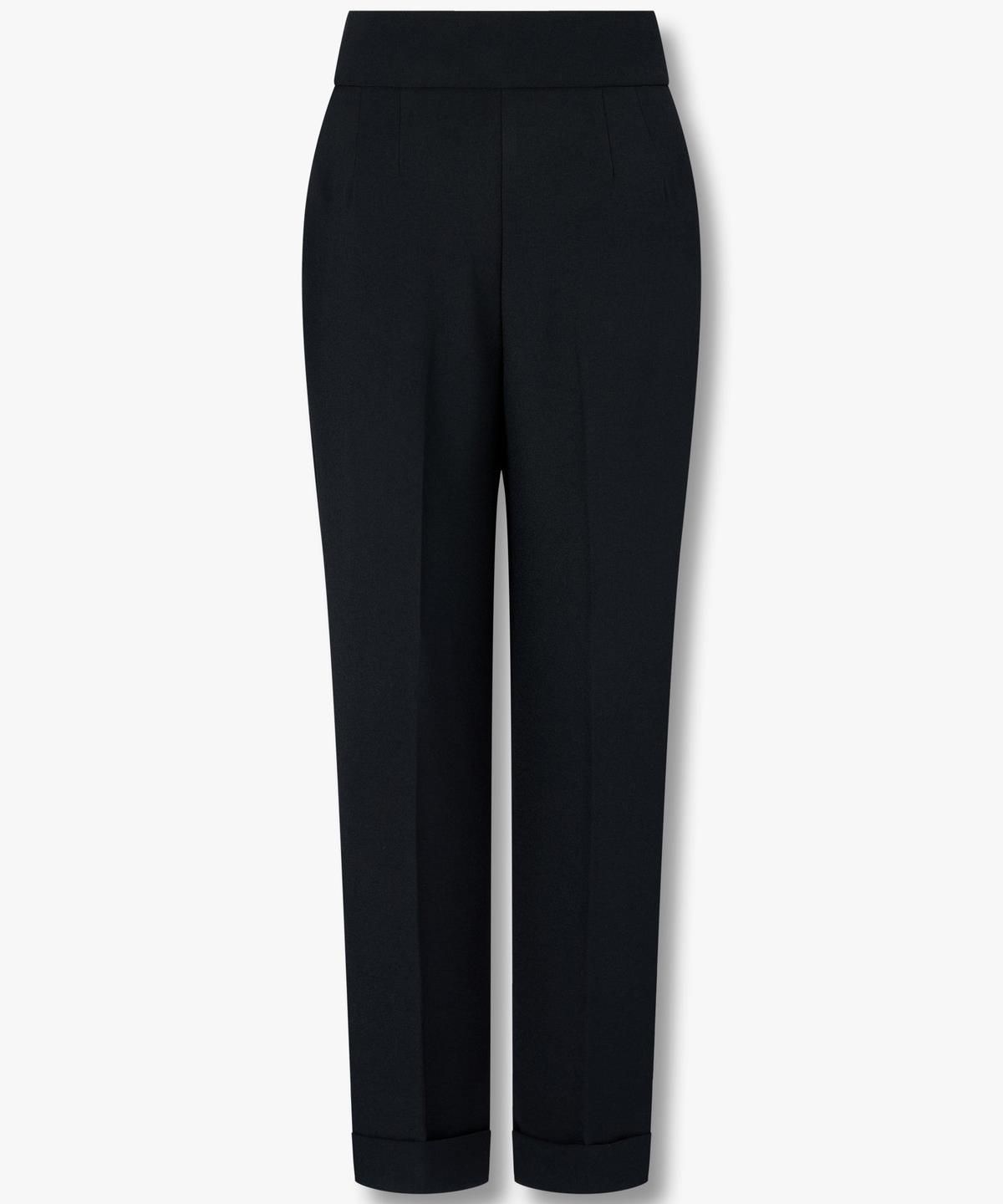 아르마니 익스체인지(ARMANI EXCHANGE) 여성 원 턱 플리티드 롤업 팬츠 _블랙_A424341500