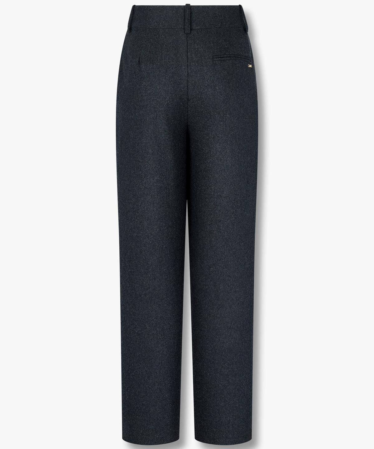 아르마니 익스체인지(ARMANI EXCHANGE) 여성 울 블렌드 원 턱 플리츠 팬츠 _다크 그레이_A424341508
