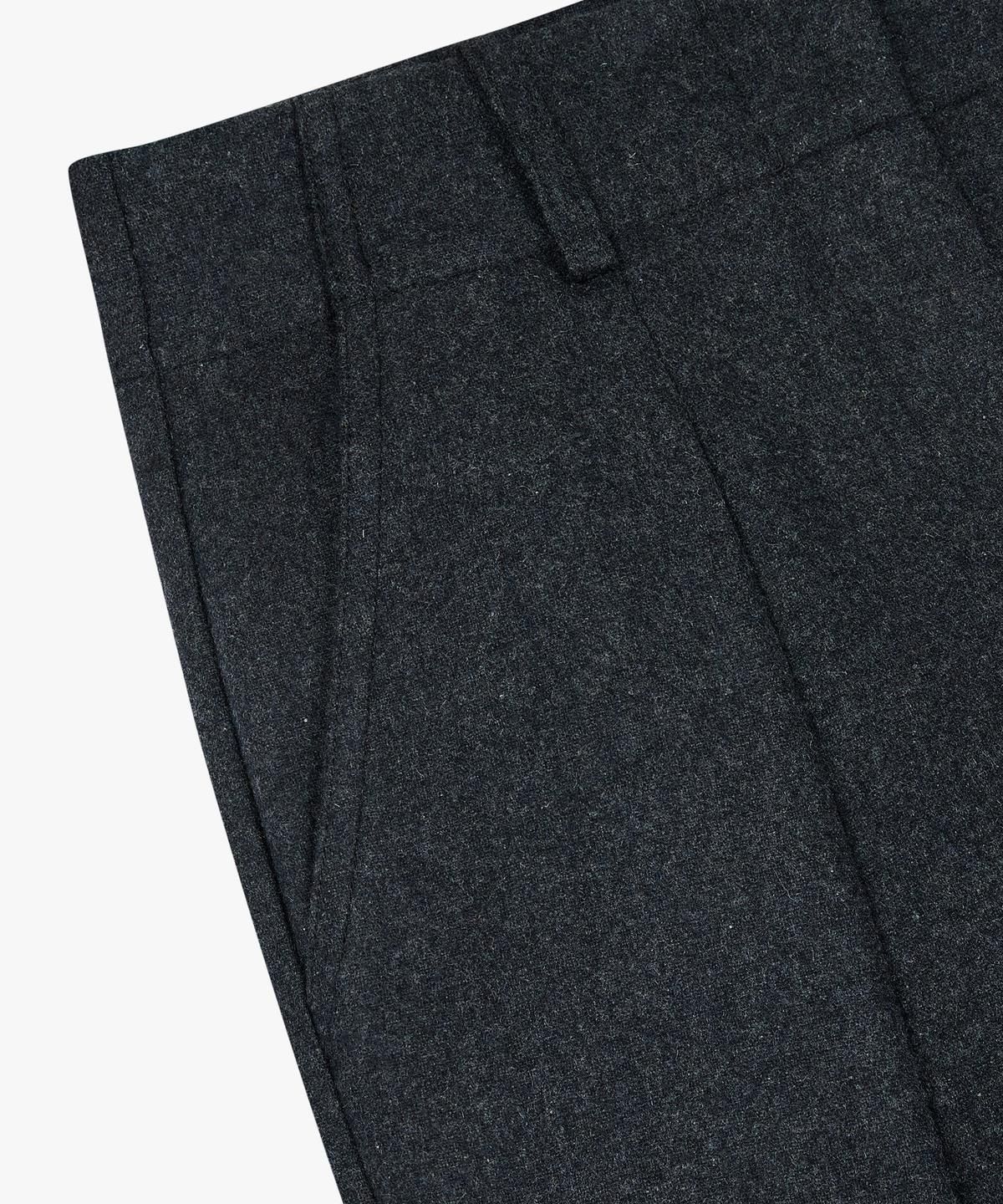 아르마니 익스체인지(ARMANI EXCHANGE) 여성 울 블렌드 원 턱 플리츠 팬츠 _다크 그레이_A424341508