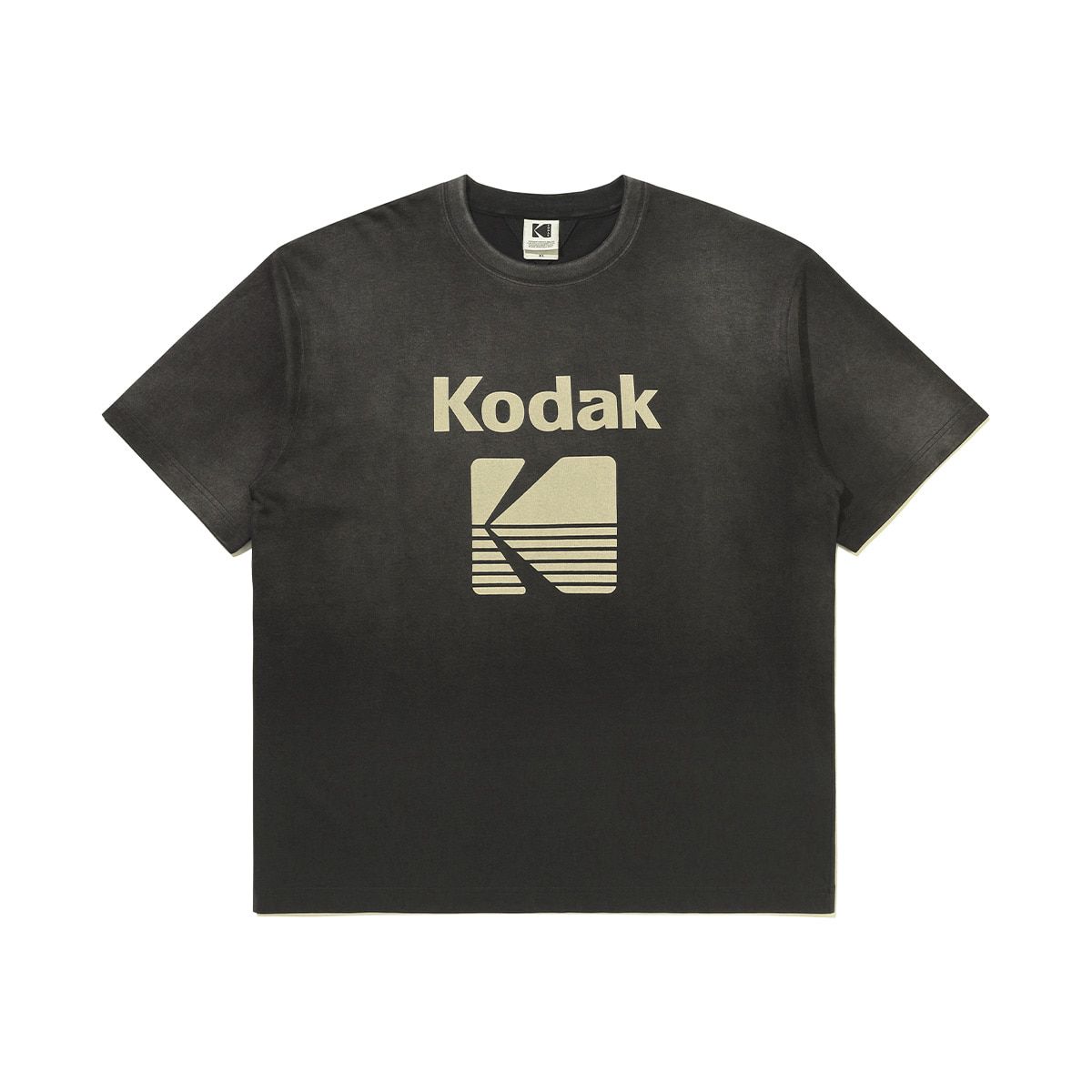 코닥(KODAK) 플래시 블러워싱 반팔 티셔츠 CHARCOAL