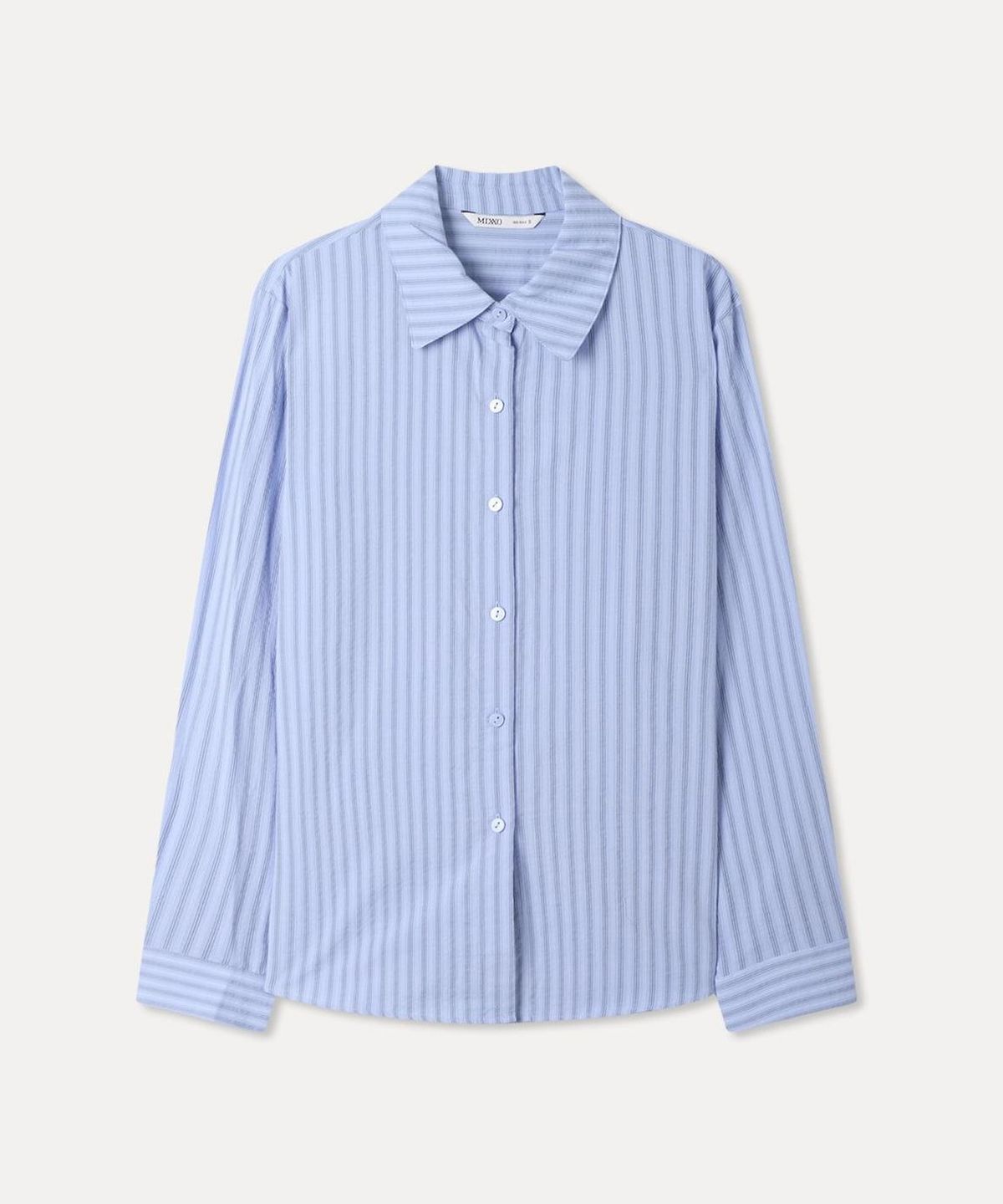 미쏘(MIXXO) 스트라이프 정핏 셔츠_MIWYWG920A