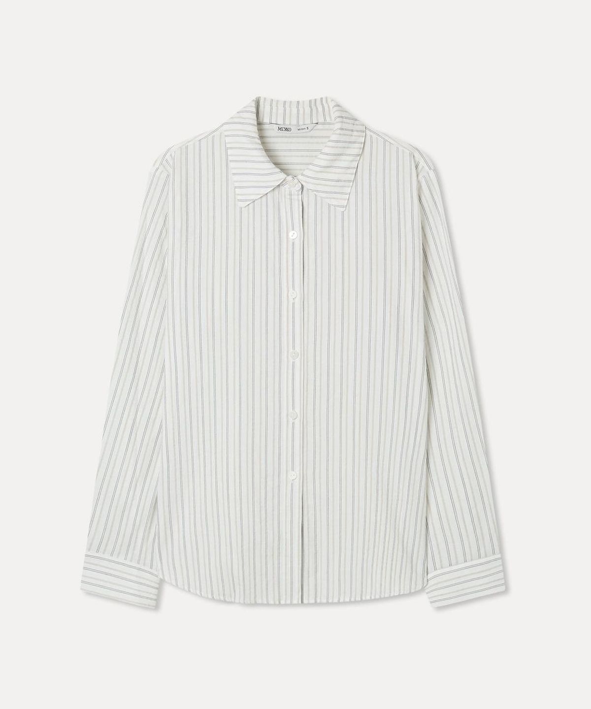 미쏘(MIXXO) 스트라이프 정핏 셔츠_MIWYWG920A