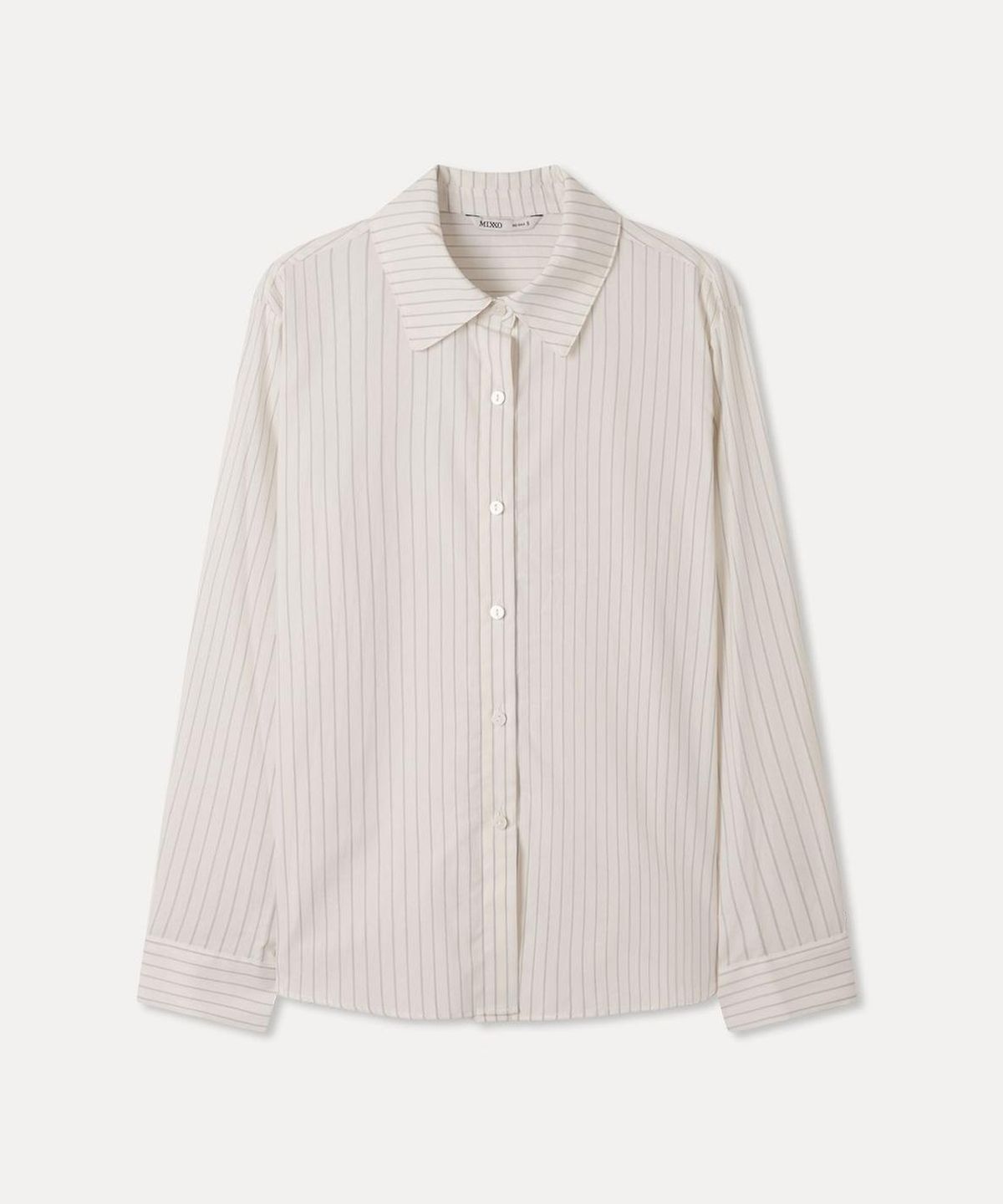 미쏘(MIXXO) 스트라이프 정핏 셔츠_MIWYWG920A