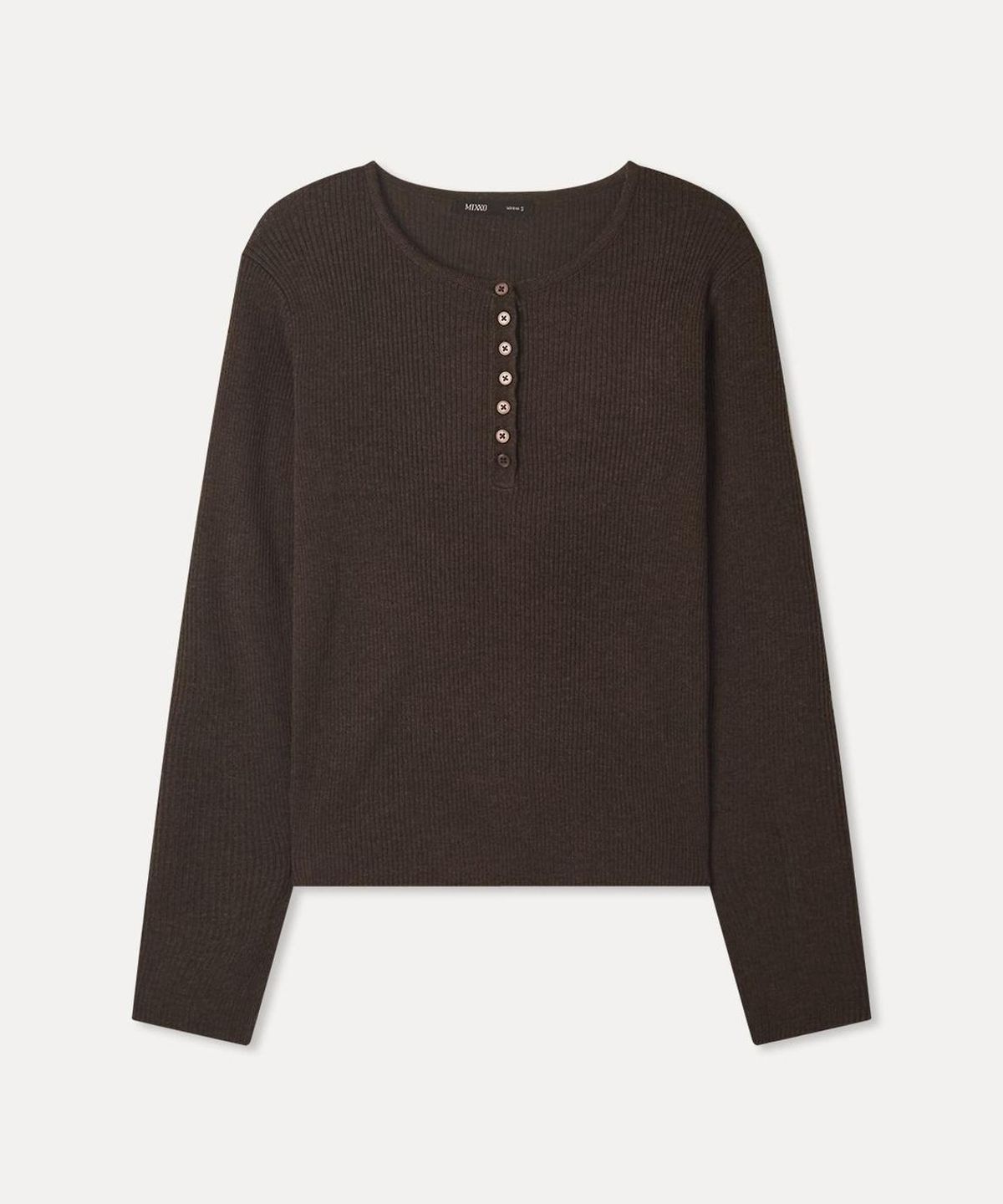 미쏘(MIXXO) [에센셜] 헨리넥 골지 니트_MIWKAG936T