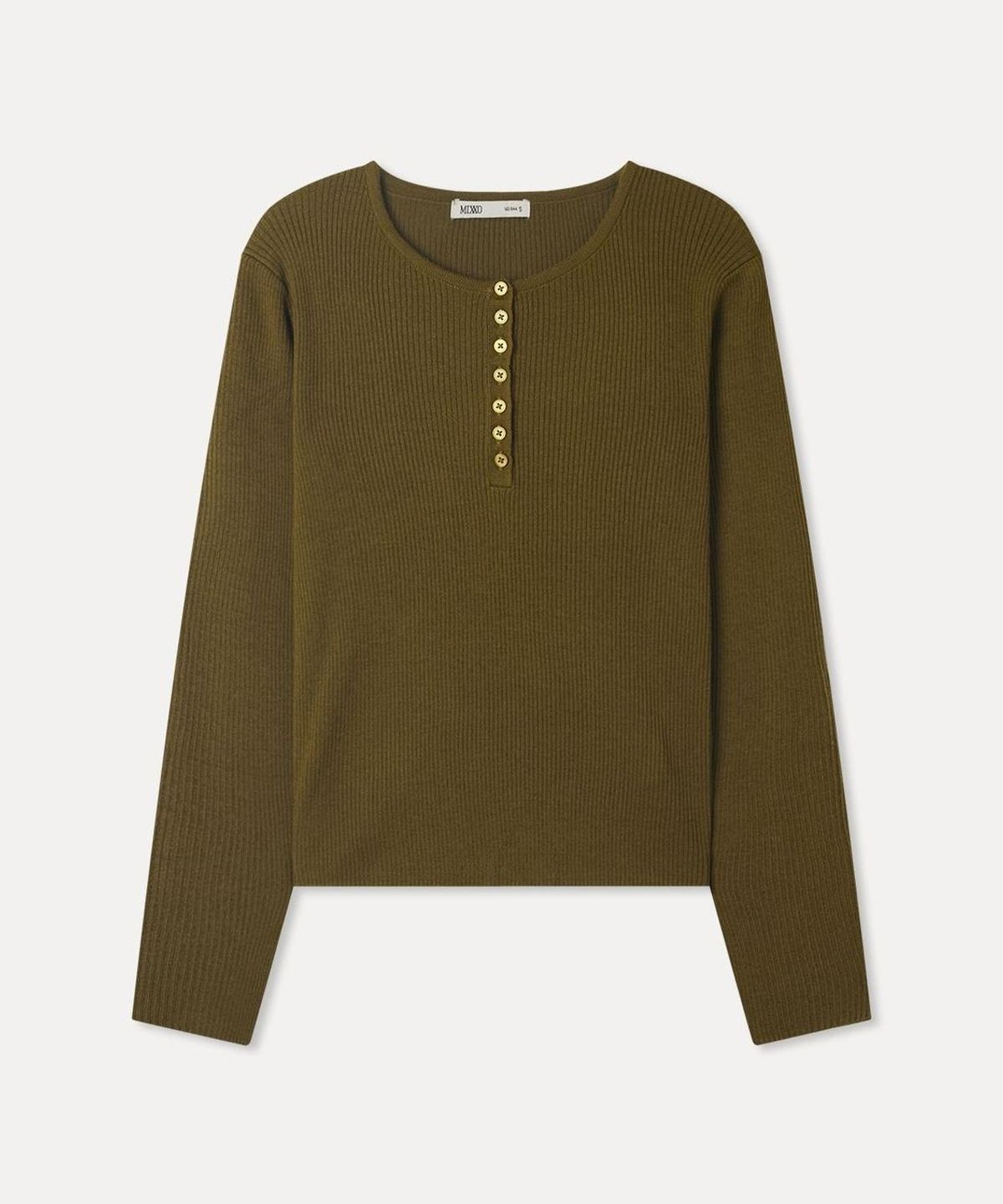 미쏘(MIXXO) [에센셜] 헨리넥 골지 니트_MIWKAG936T