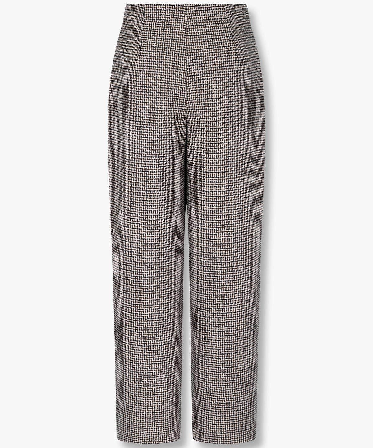 아르마니 익스체인지(ARMANI EXCHANGE) 여성 빅 버튼 클로저 테이퍼드 팬츠 _다크 브라운_A424341503