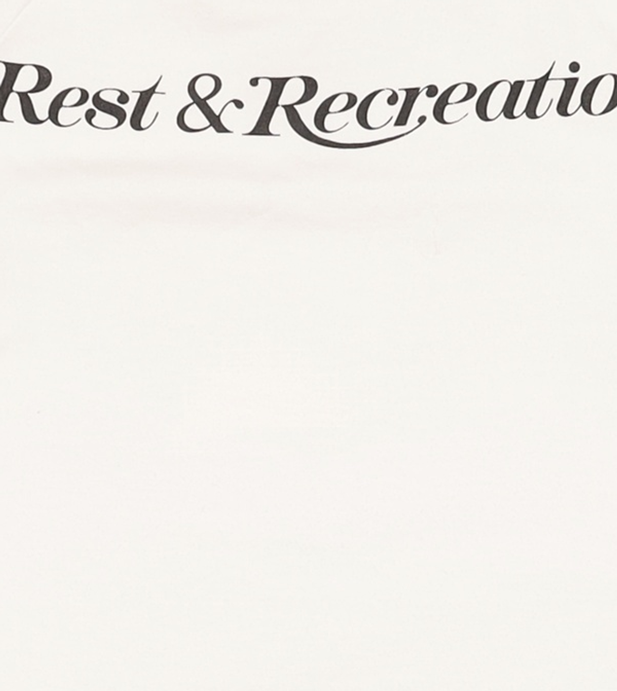 레스트앤레크레이션(REST&RECREATION) 반소매 티셔츠 1