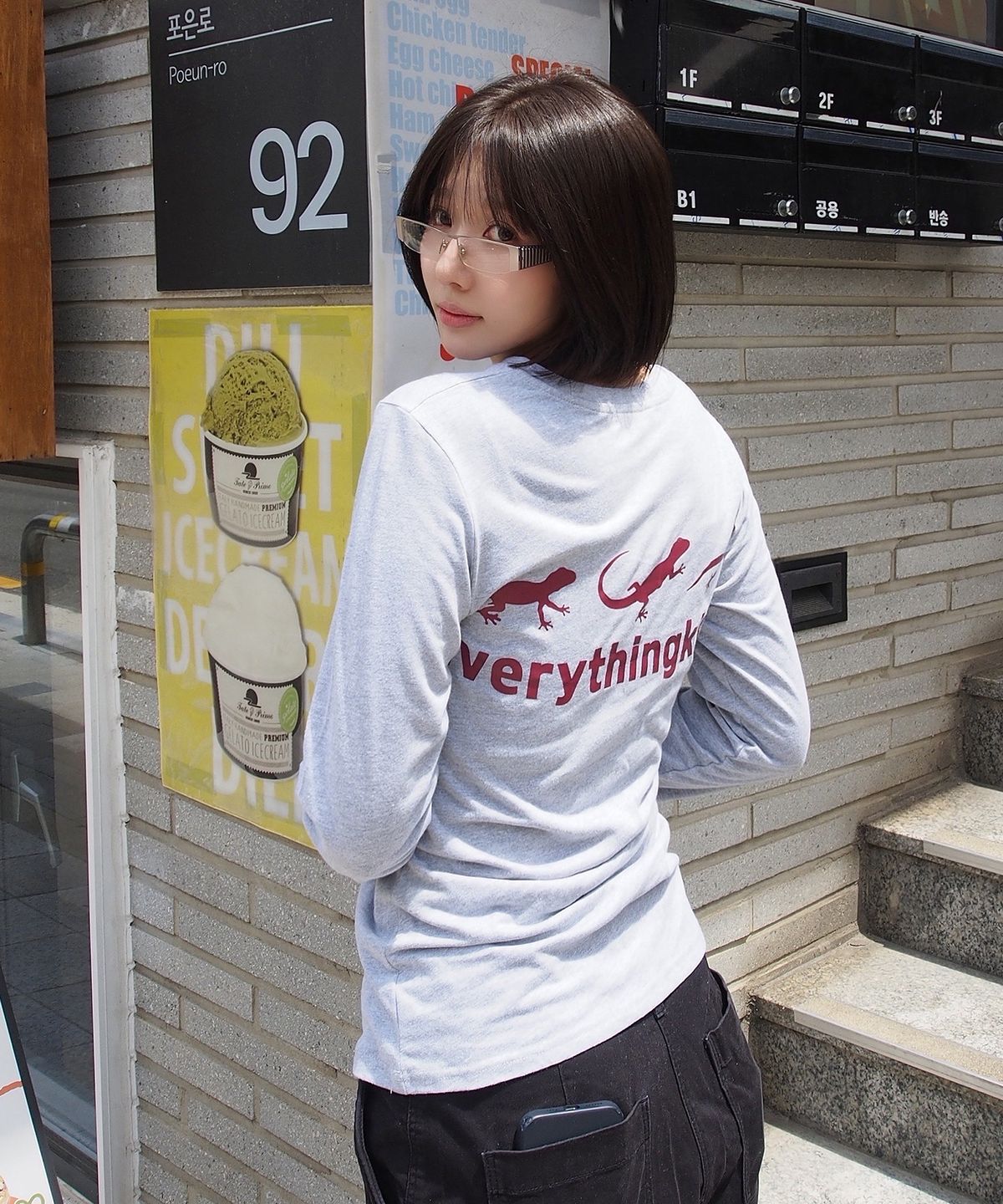 케이케이이이이(KKEEE) 에브리띵 리자드 롱슬리브(3color)