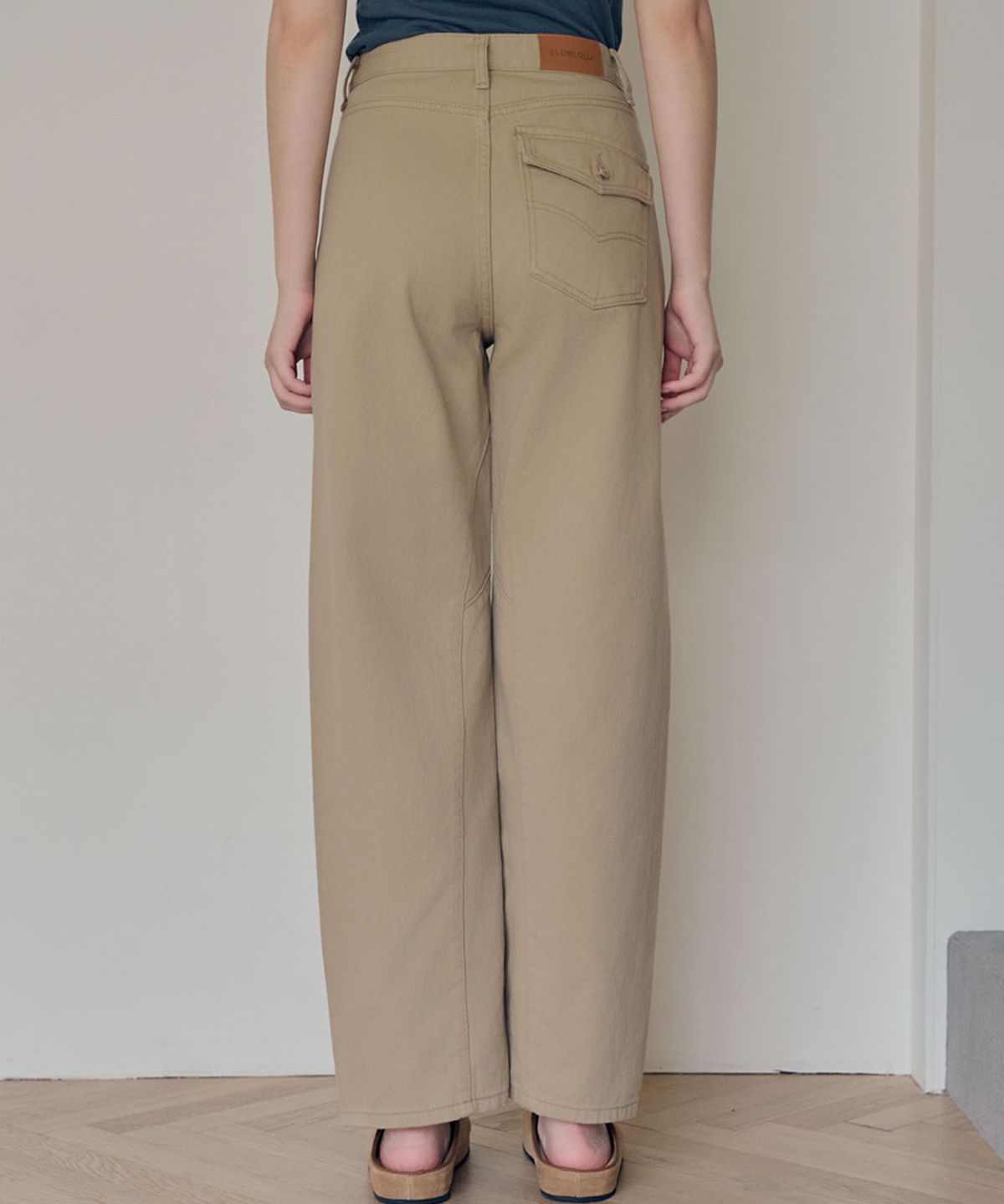 슬로우롤리(SLOWLOLLI) Curve wide pants_3 Colors