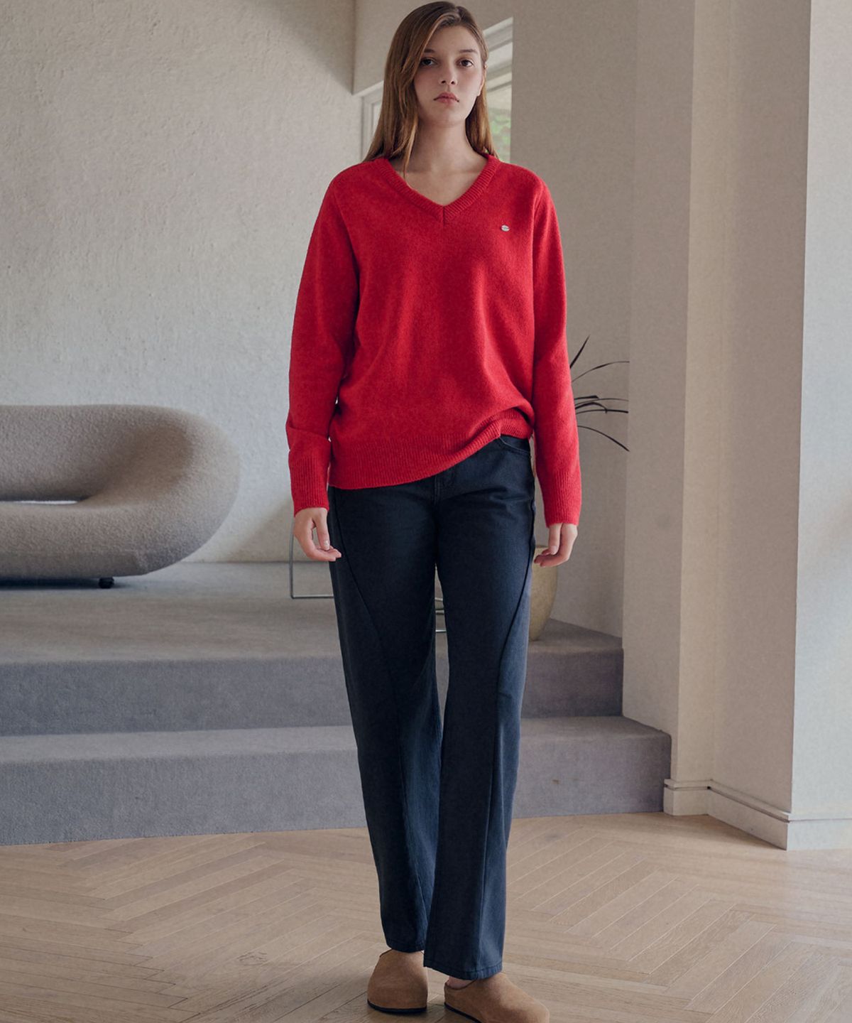 슬로우롤리(SLOWLOLLI) Curve wide pants_3 Colors