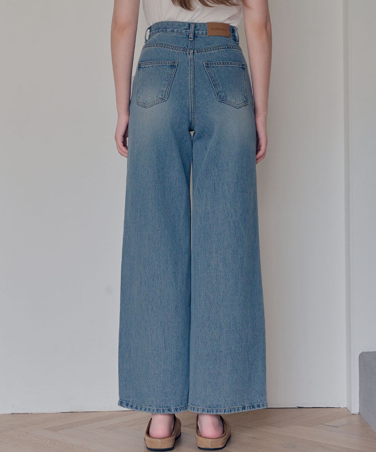 슬로우롤리(SLOWLOLLI) Harbor washed denim_2 Colors